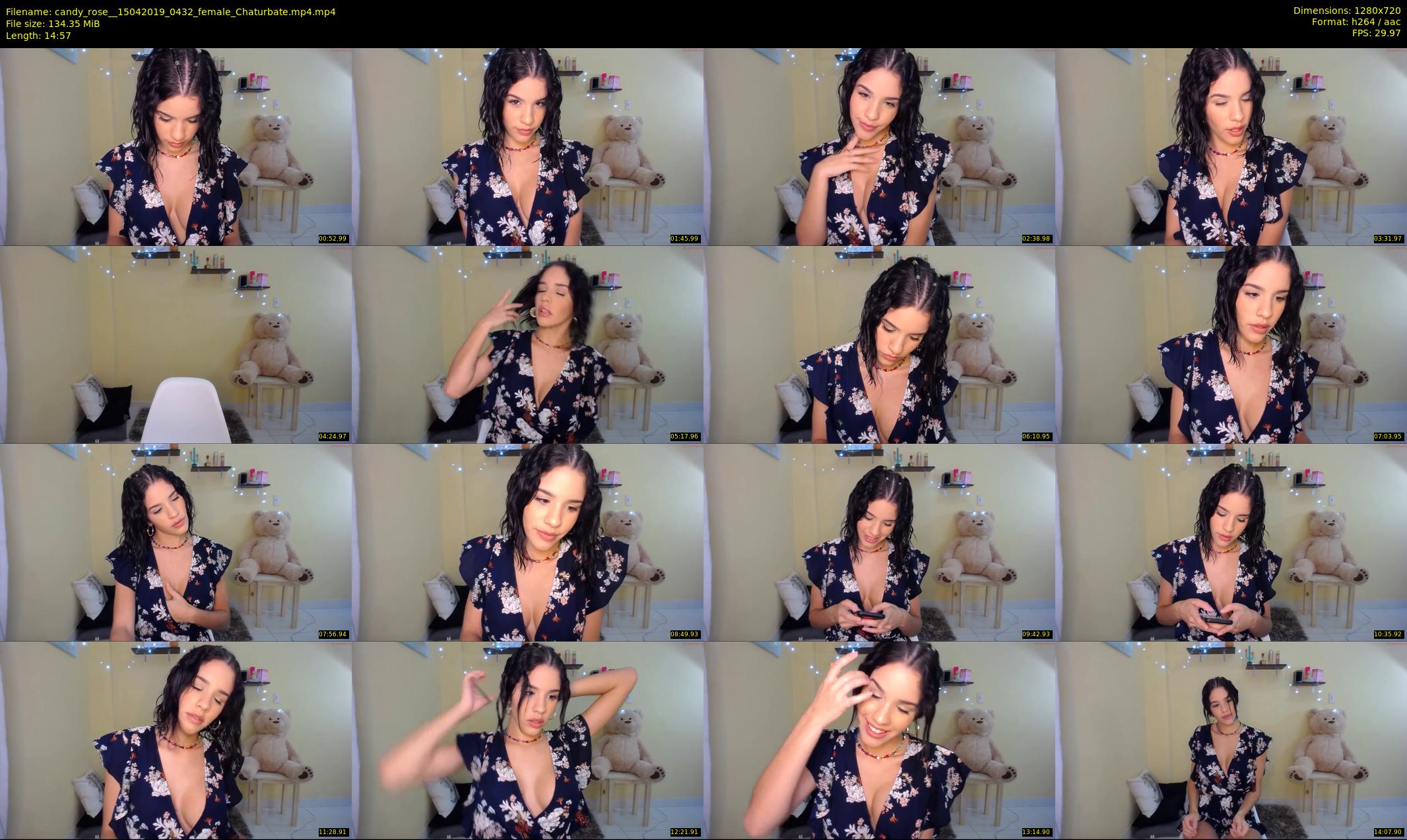 candy_rose_ — 15 minute Chaturbate female cam show recording, 720p, Apr 15, 2019