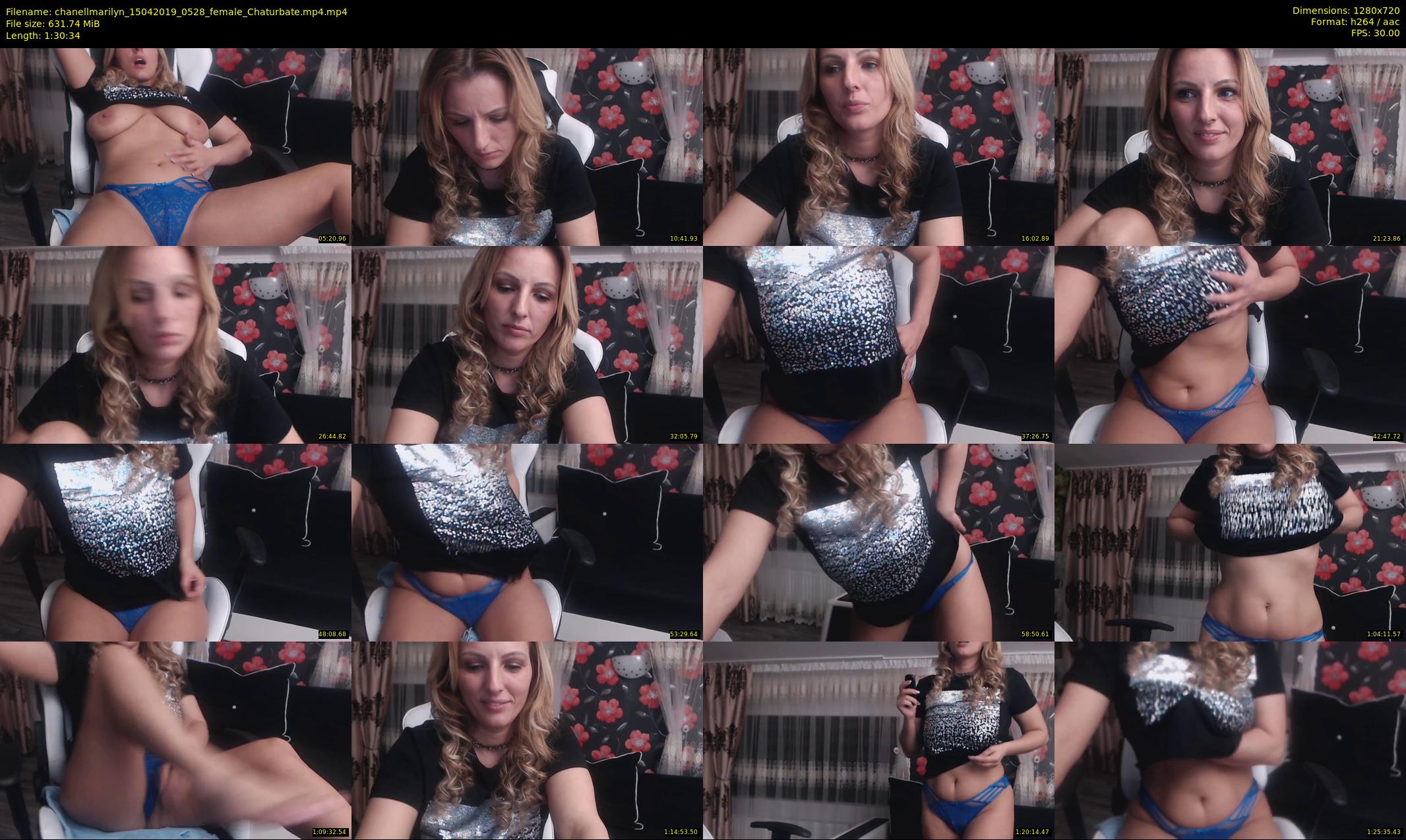 chanellmarilyn — 91 minute Chaturbate female cam show recording, 720p, Apr 15, 2019