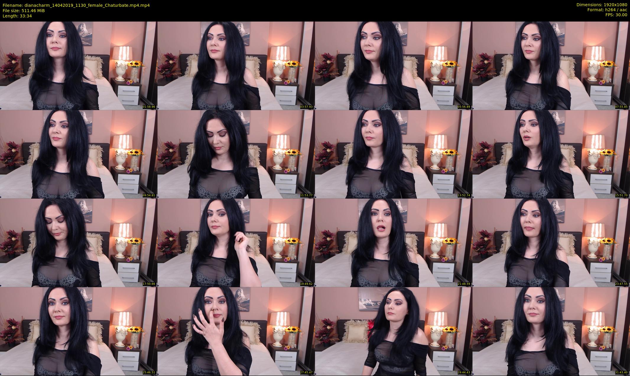 dianacharm — 34 minute Chaturbate female cam show recording, 1080p, Apr 14, 2019