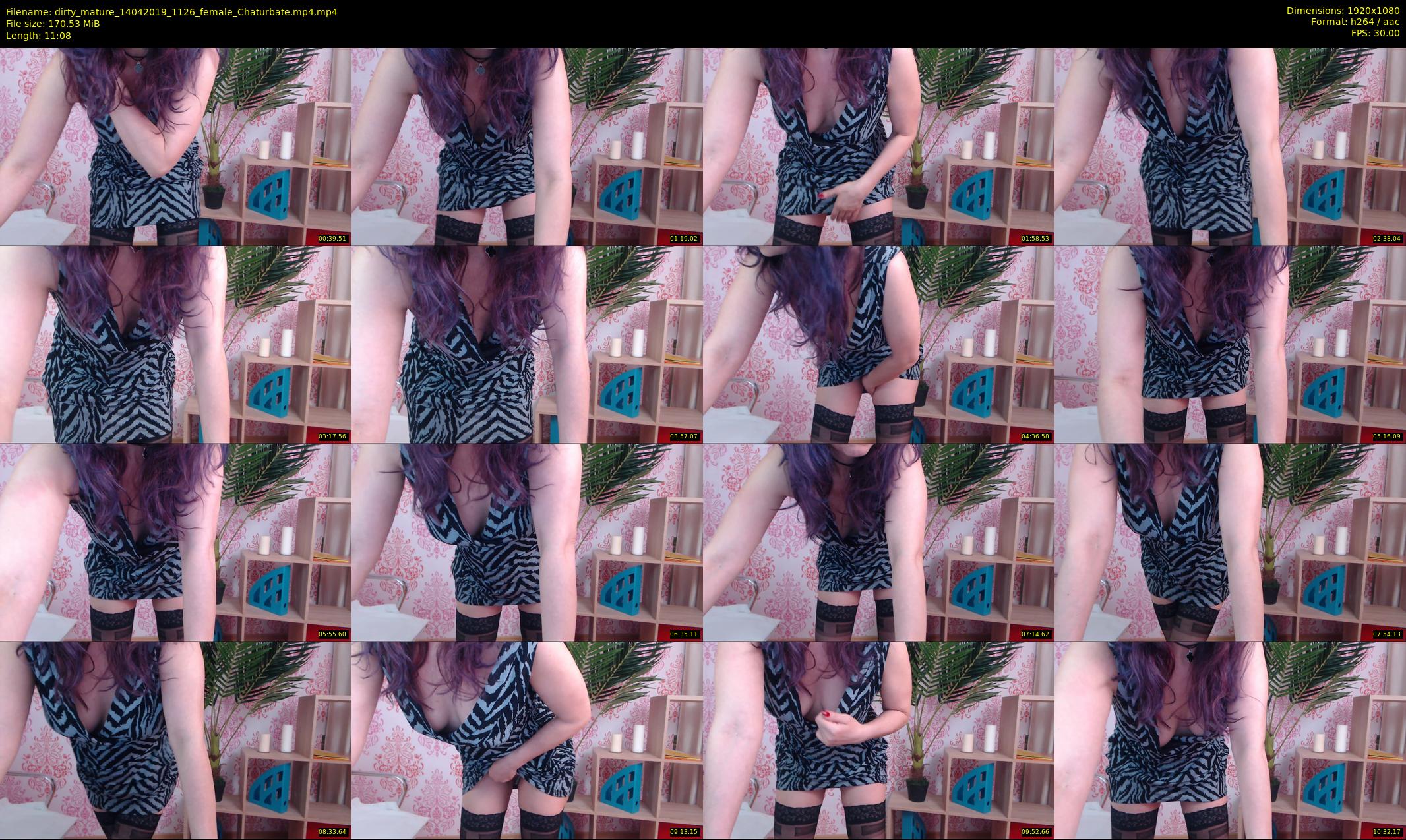 dirty_mature — 12 minute Chaturbate female cam show recording, 1080p, Apr 14, 2019