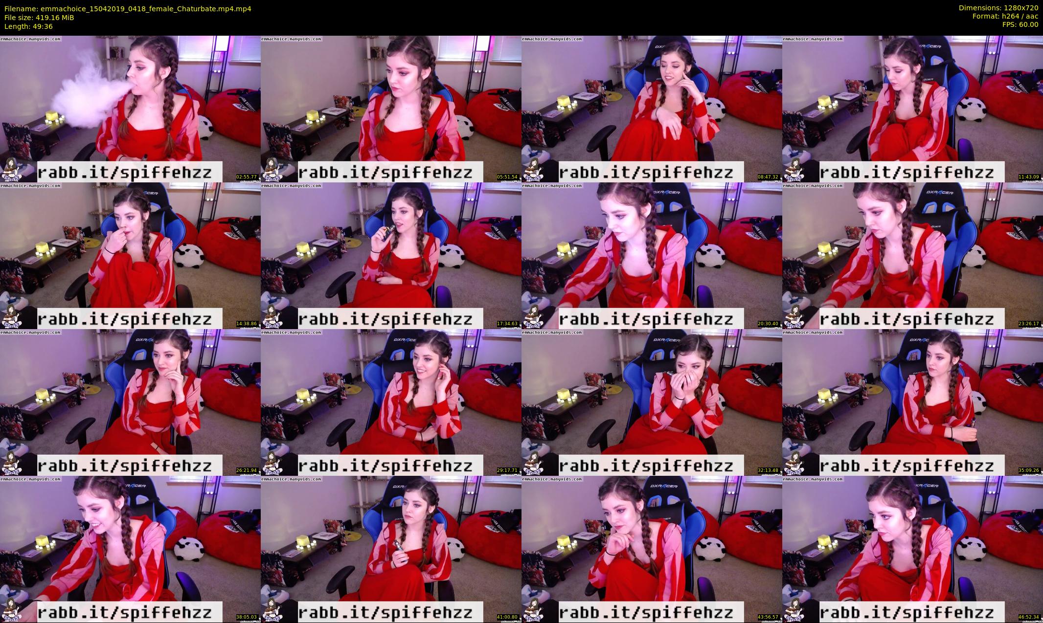 emmachoice — 50 minute Chaturbate female cam show recording, 720p, Apr 15, 2019