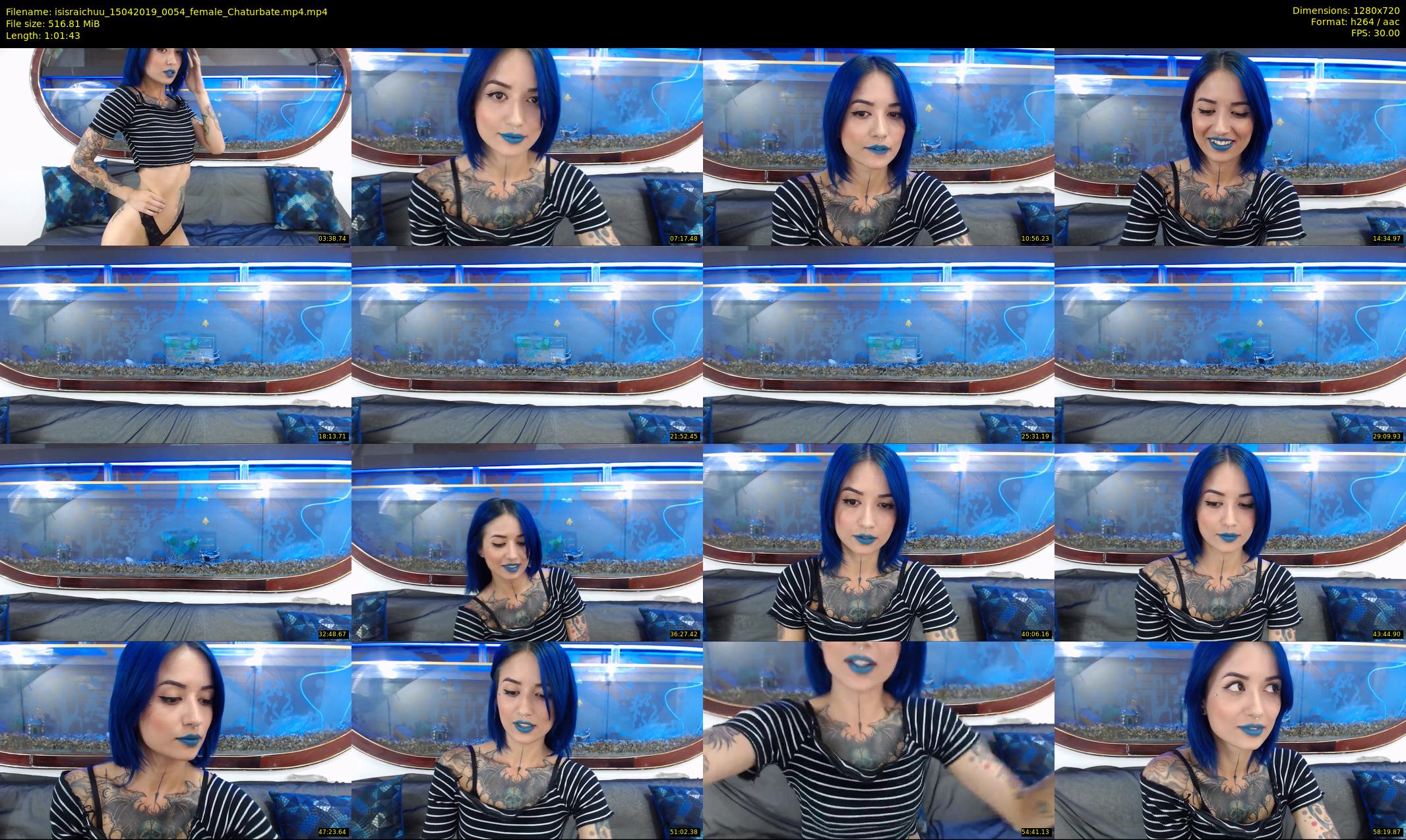 isisraichuu — 62 minute Chaturbate female cam show recording, 720p, Apr 15, 2019
