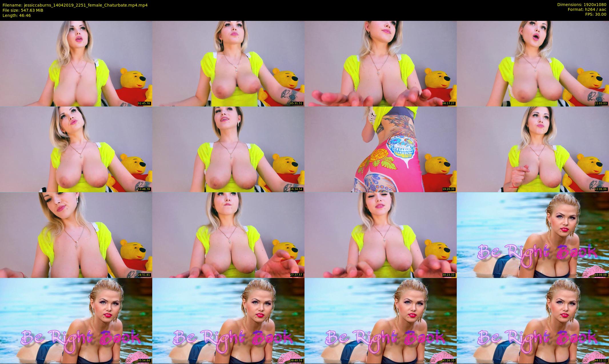jessiccaburns — 47 minute Chaturbate female cam show recording, 1080p, Apr 14, 2019