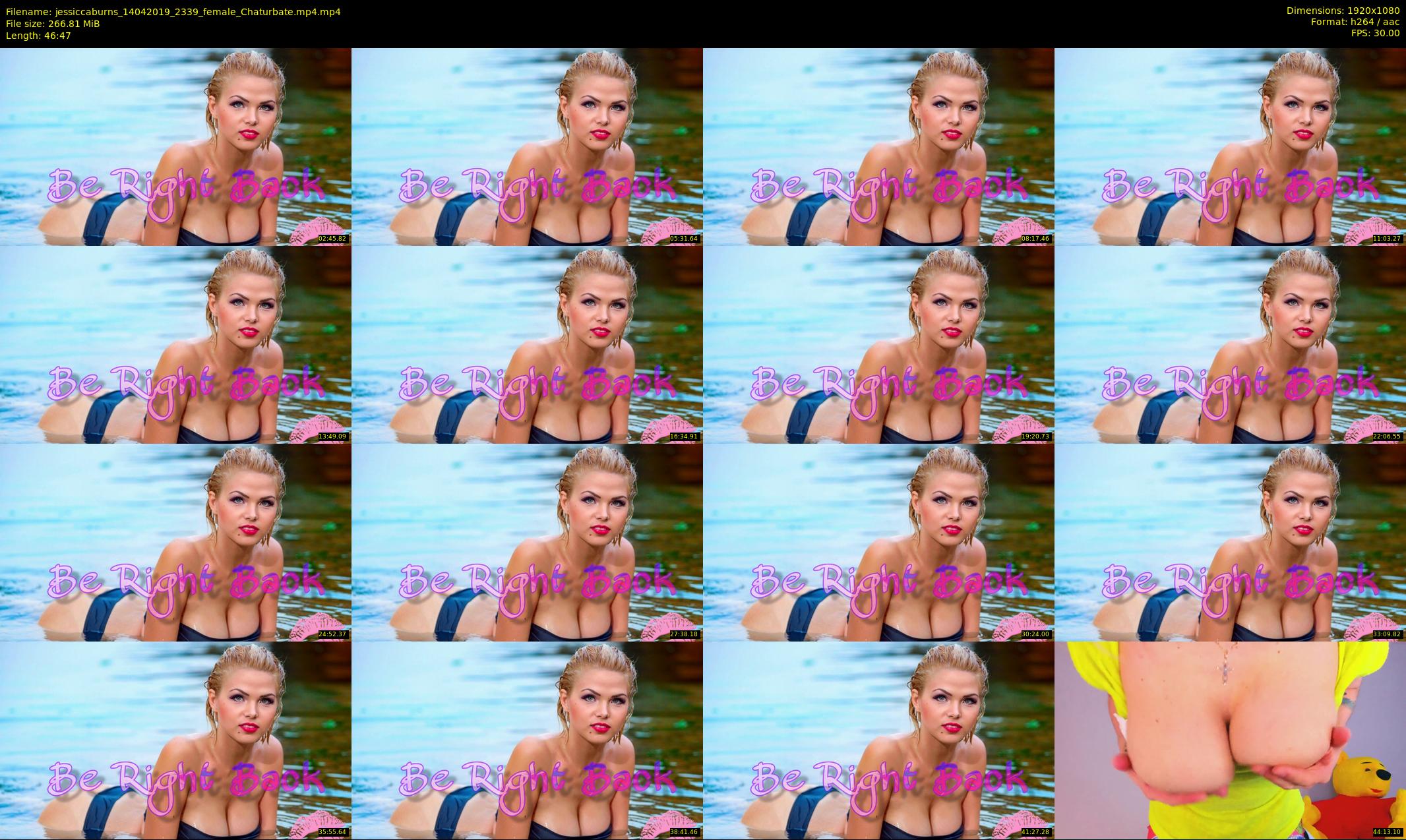 jessiccaburns — 47 minute Chaturbate female cam show recording, 1080p, Apr 14, 2019