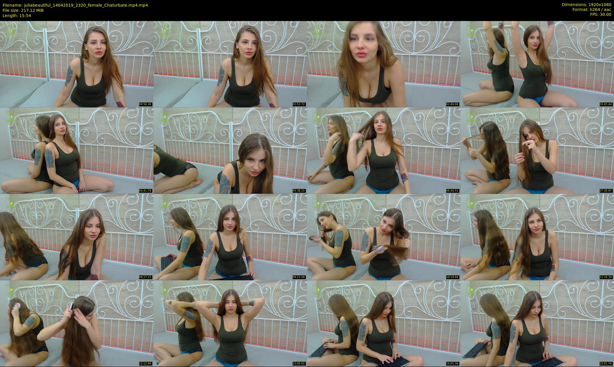 juliabeautiful — 16 minute Chaturbate female cam show recording, 1080p, Apr 14, 2019