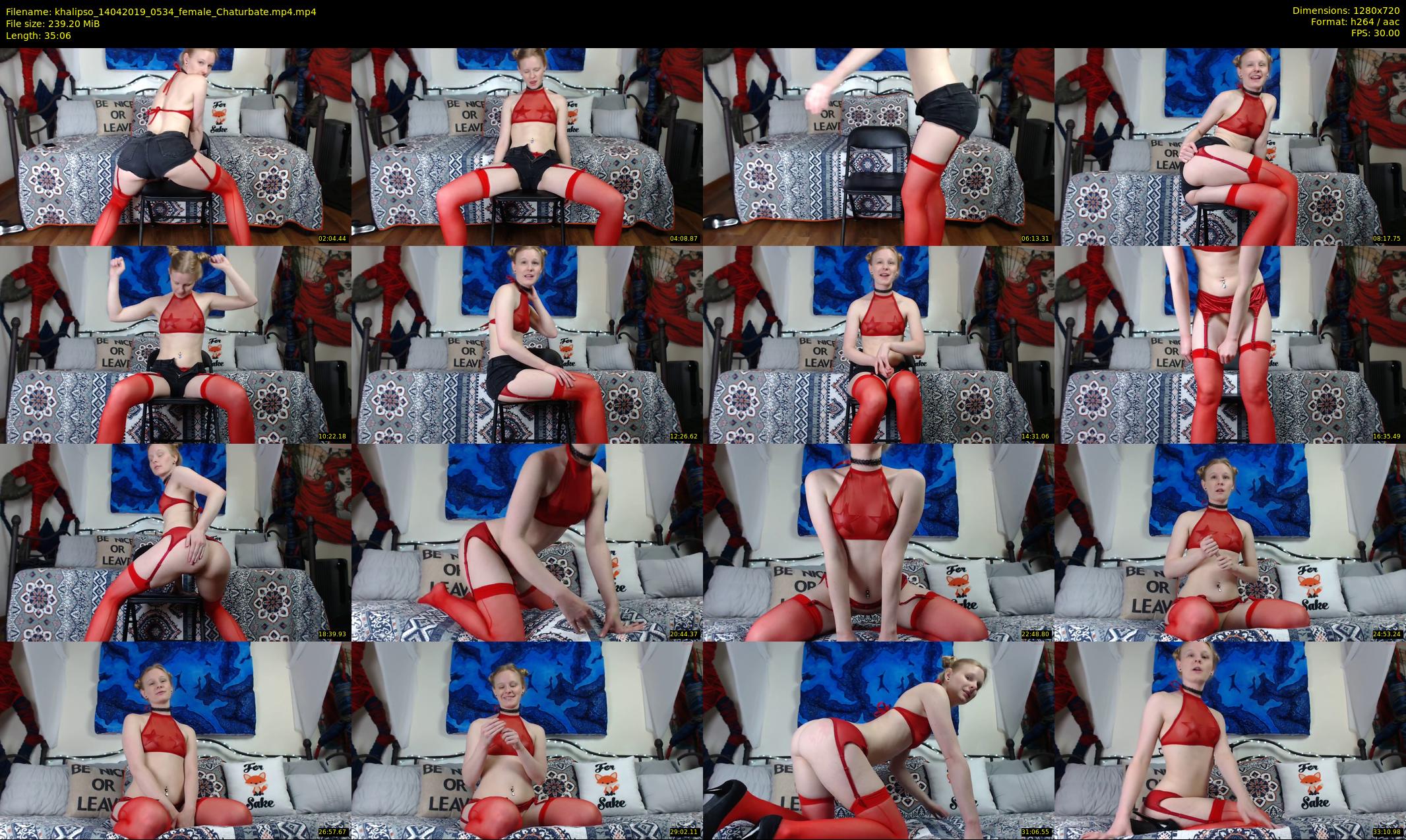 khalipso — 36 minute Chaturbate female cam show recording, 720p, Apr 14, 2019