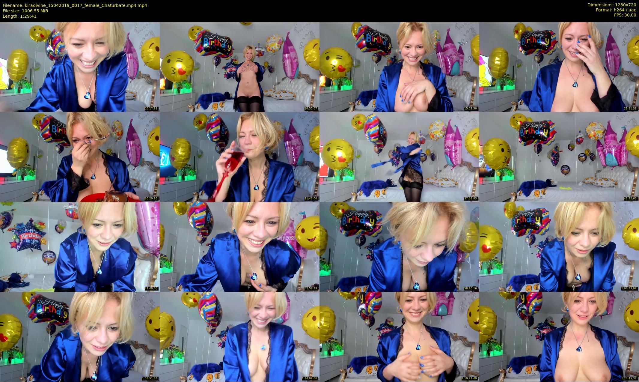 kiradivine — 90 minute Chaturbate female cam show recording, 720p, Apr 15, 2019