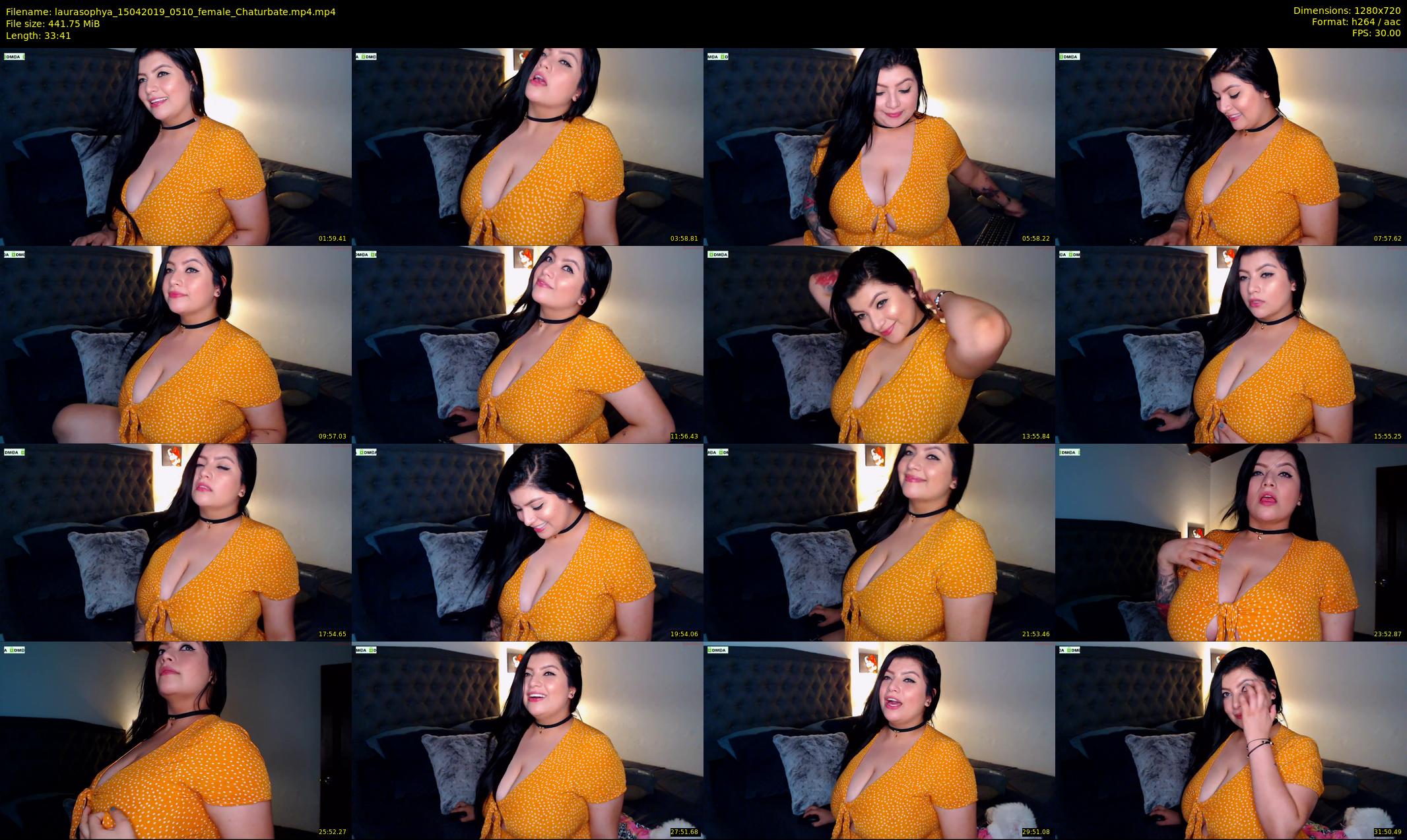 laurasophya — 34 minute Chaturbate female cam show recording, 720p, Apr 15, 2019