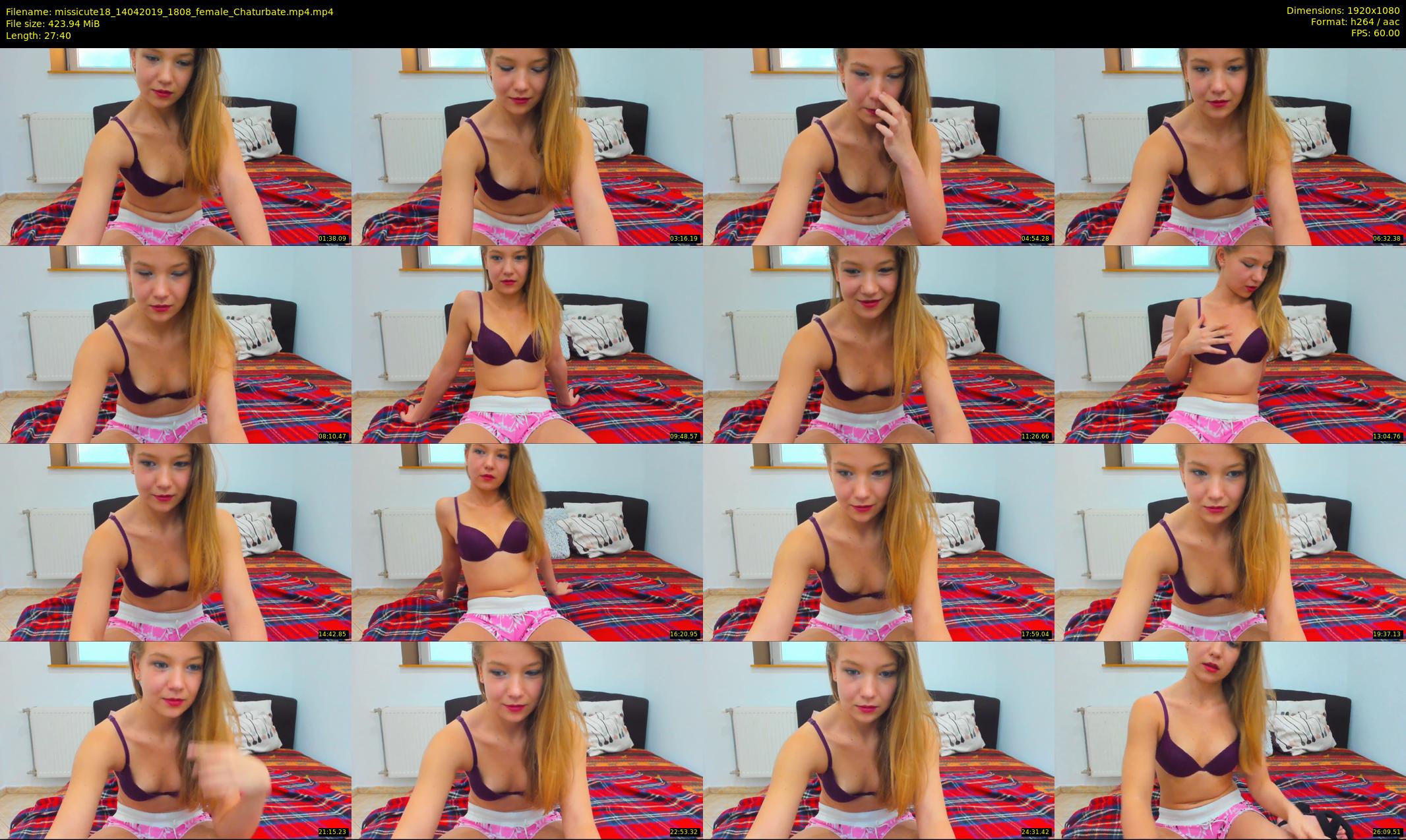missicute18 — 28 minute Chaturbate female cam show recording, 1080p, Apr 14, 2019