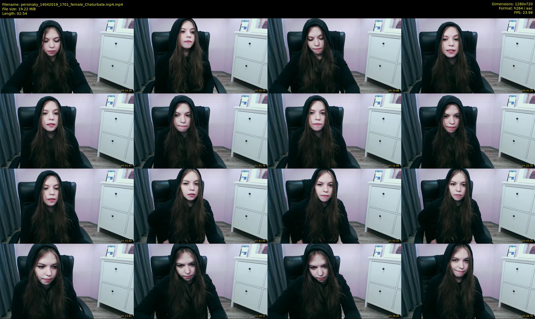 persinaky — 3 minute Chaturbate female cam show recording, 720p, Apr 14, 2019