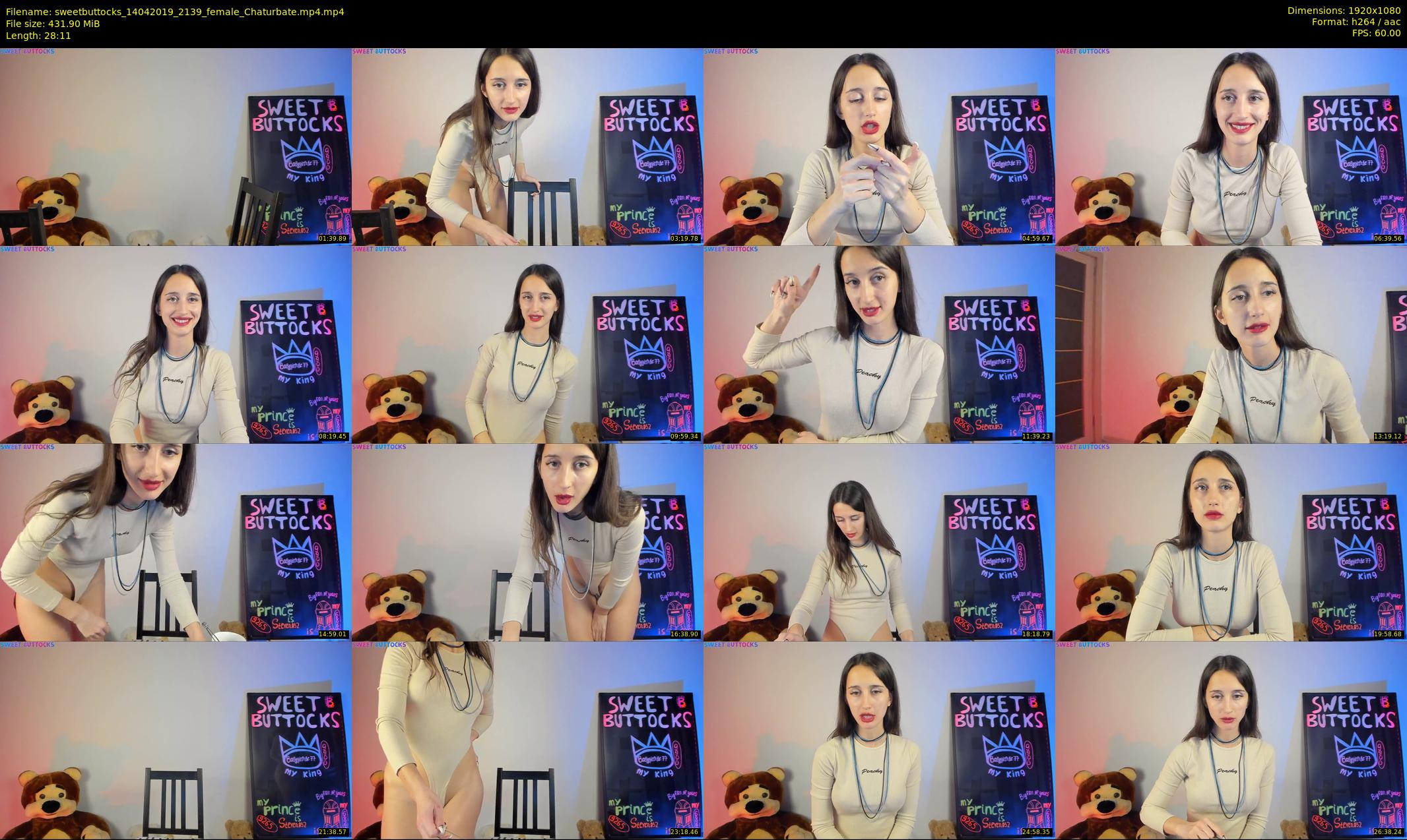 sweetbuttocks — 29 minute Chaturbate female cam show recording, 1080p, Apr 14, 2019