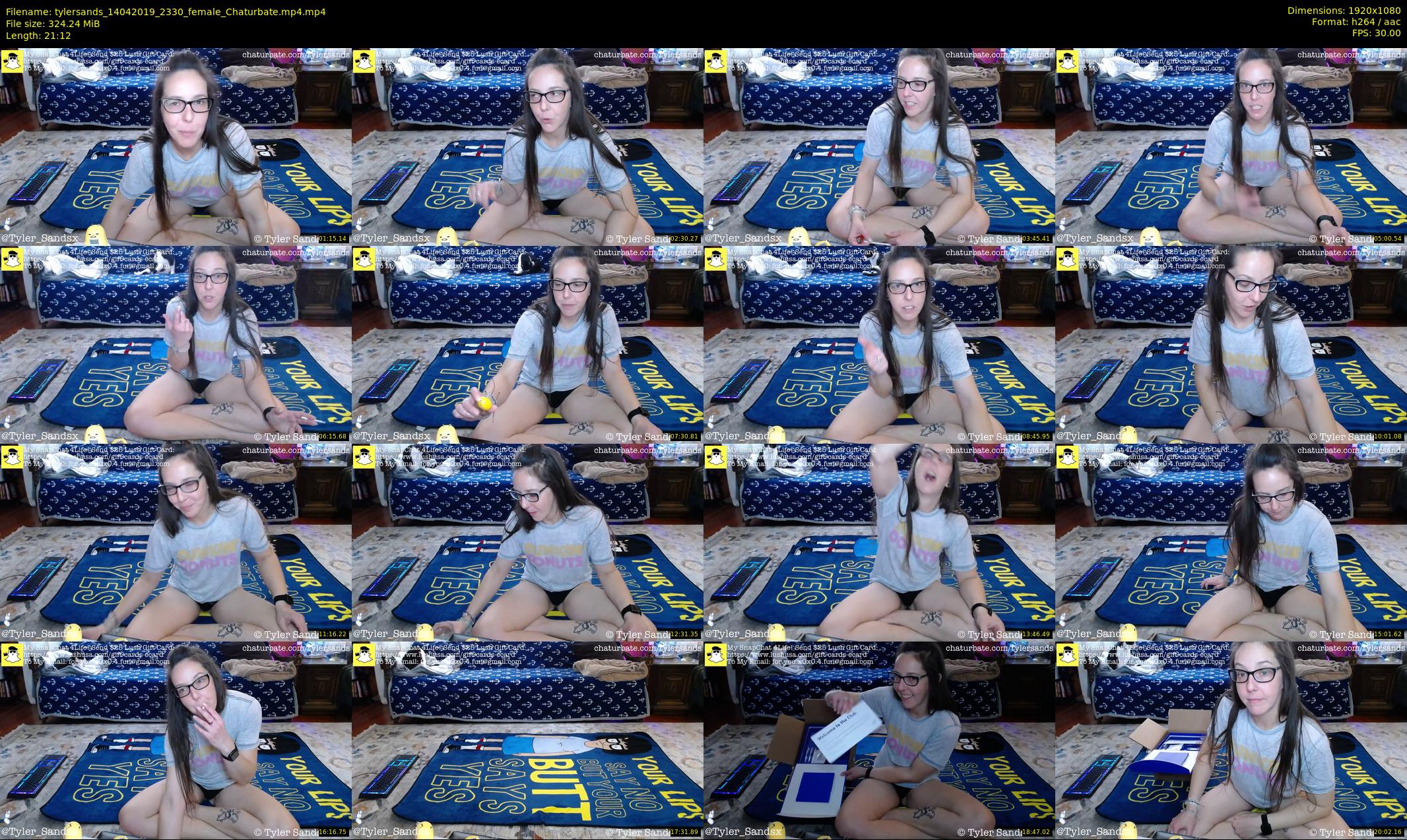 tylersands — 22 minute Chaturbate female cam show recording, 1080p, Apr 14, 2019