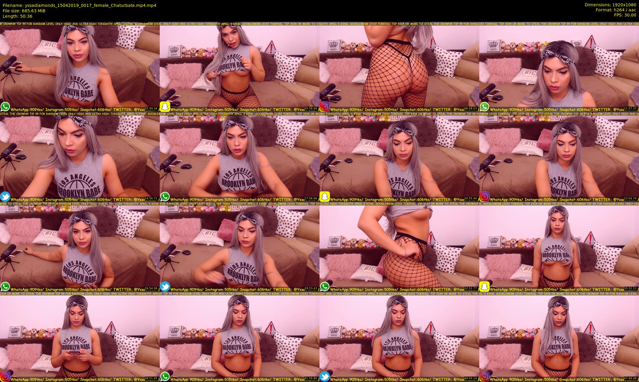 yssadiamonds — 51 minute Chaturbate female cam show recording, 1080p, Apr 15, 2019