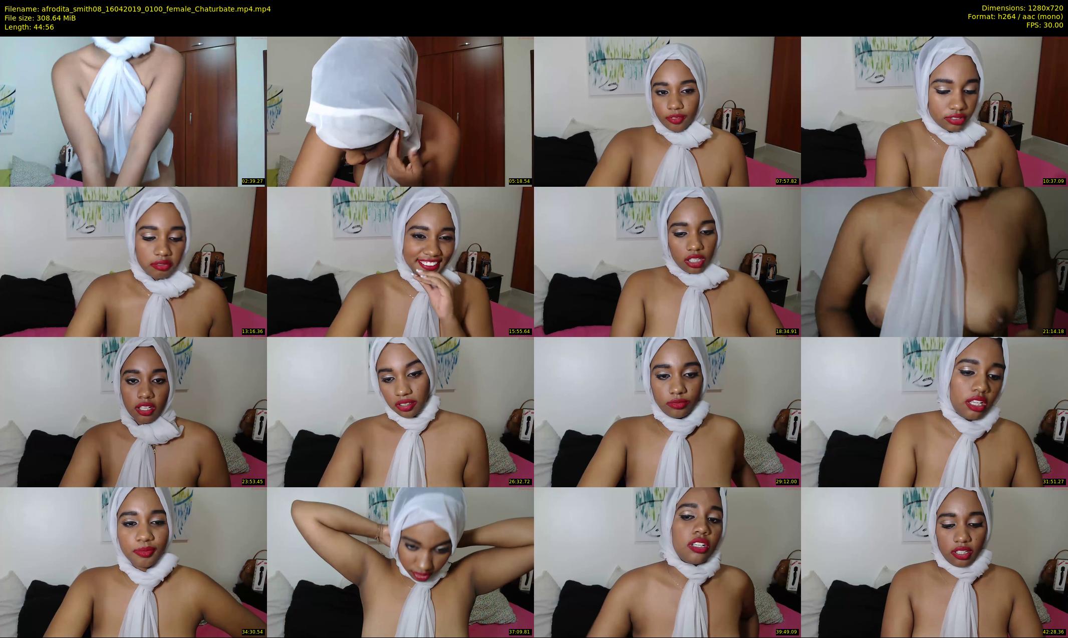 afrodita_smith08 — 45 minute Chaturbate female cam show recording, 720p, Apr 16, 2019