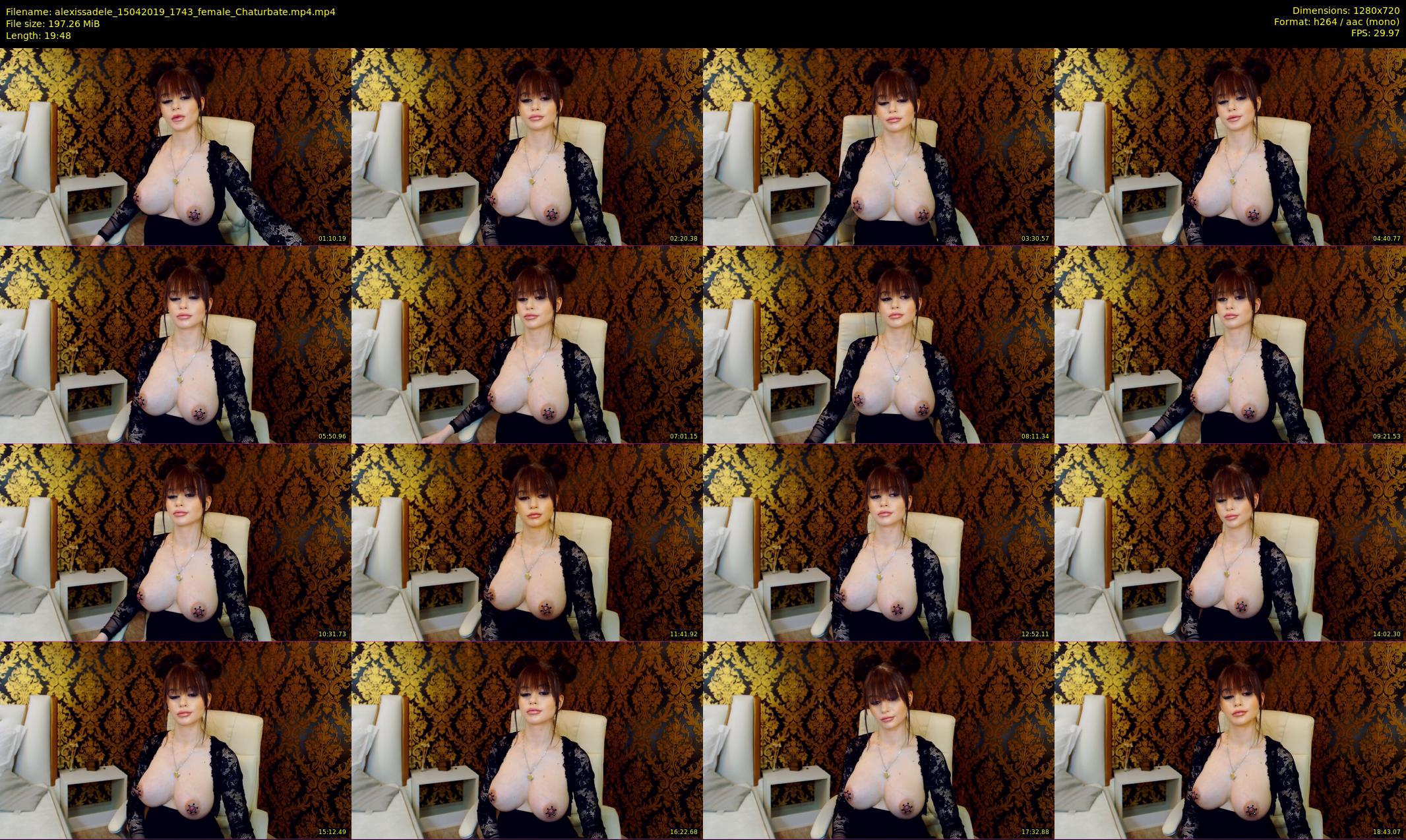 alexissadele — 20 minute Chaturbate female cam show recording, 720p, Apr 15, 2019