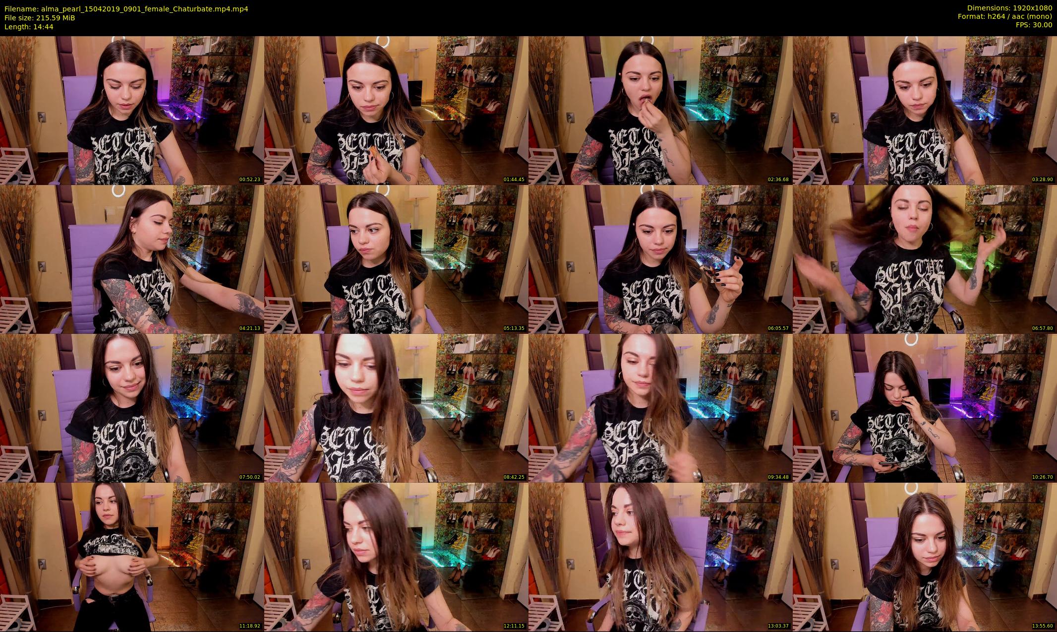 alma_pearl — 15 minute Chaturbate female cam show recording, 1080p, Apr 15, 2019