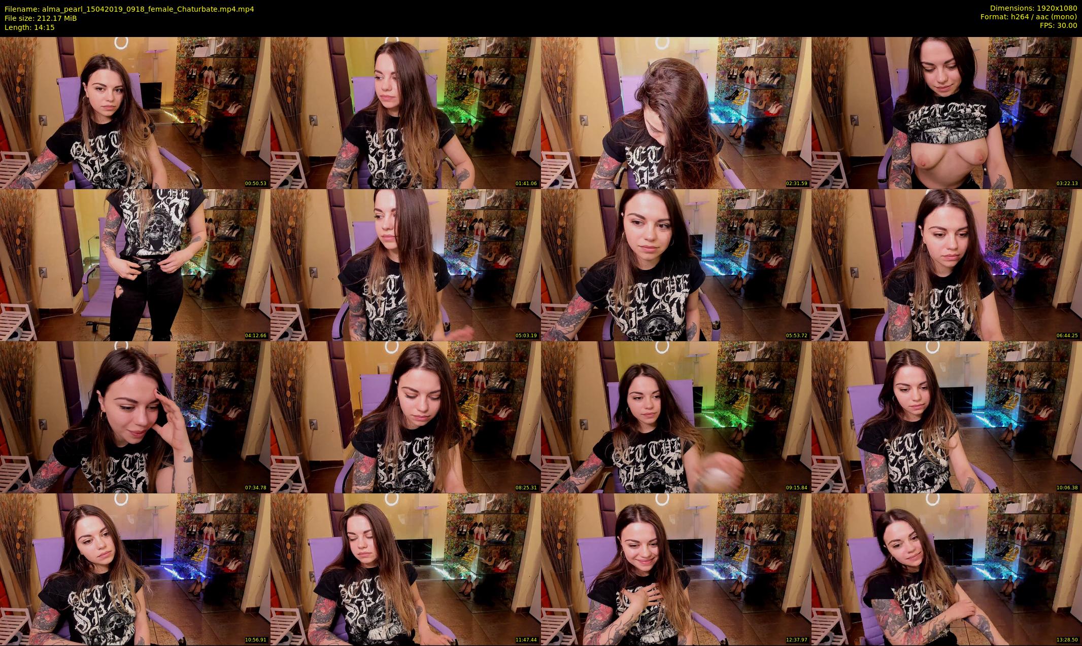 alma_pearl — 15 minute Chaturbate female cam show recording, 1080p, Apr 15, 2019