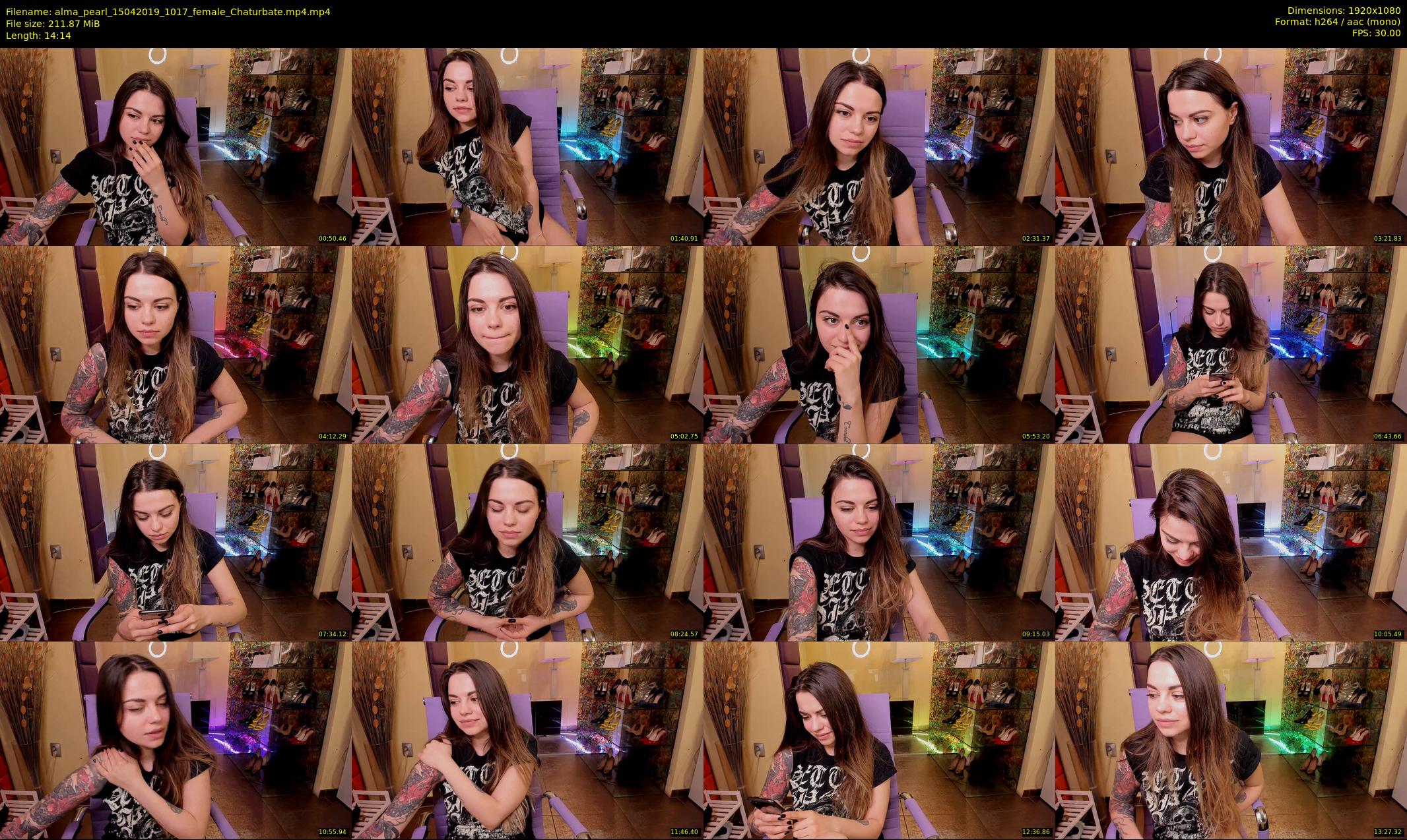 alma_pearl — 15 minute Chaturbate female cam show recording, 1080p, Apr 15, 2019