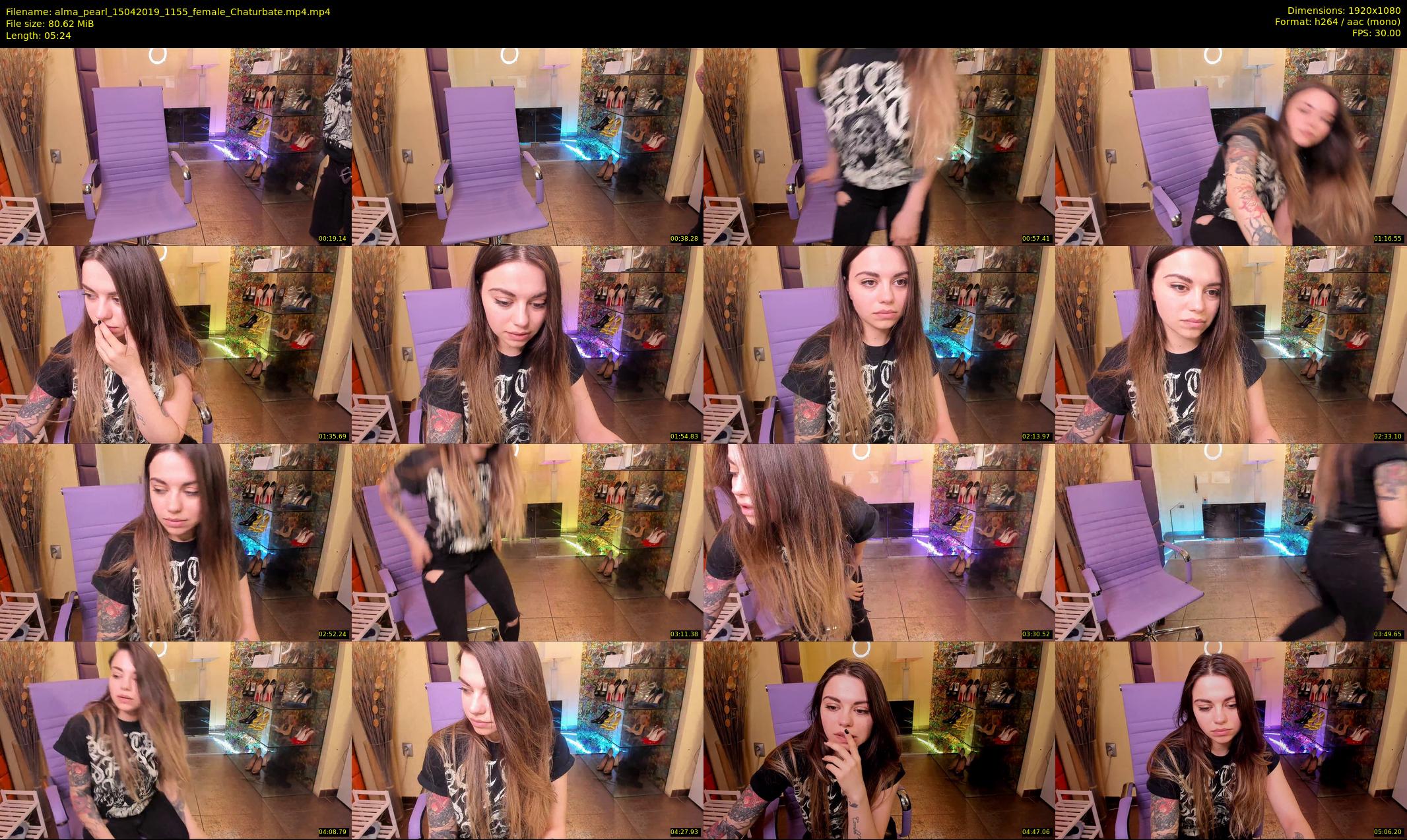 alma_pearl — 6 minute Chaturbate female cam show recording, 1080p, Apr 15, 2019