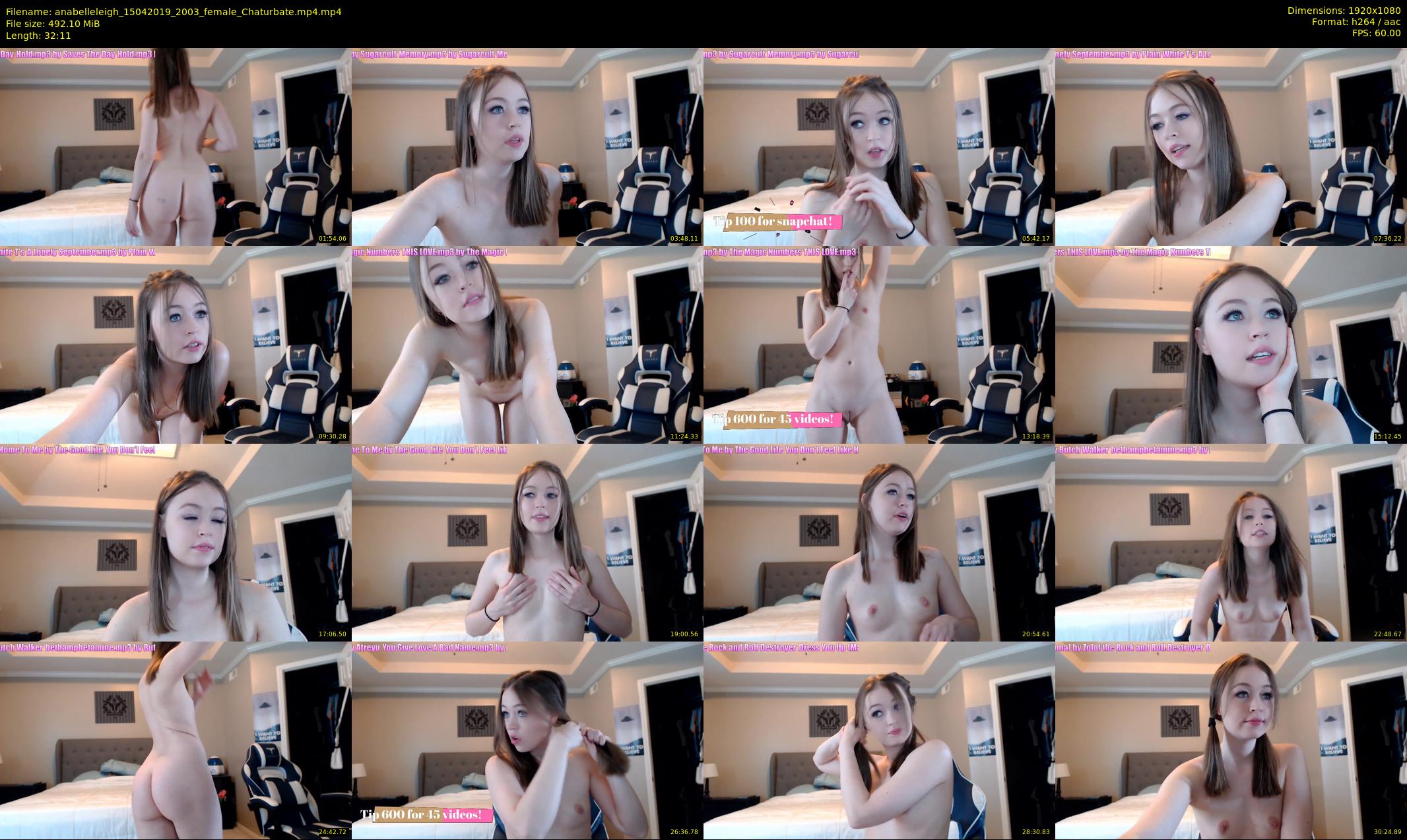anabelleleigh — 33 minute Chaturbate female cam show recording, 1080p, Apr 15, 2019