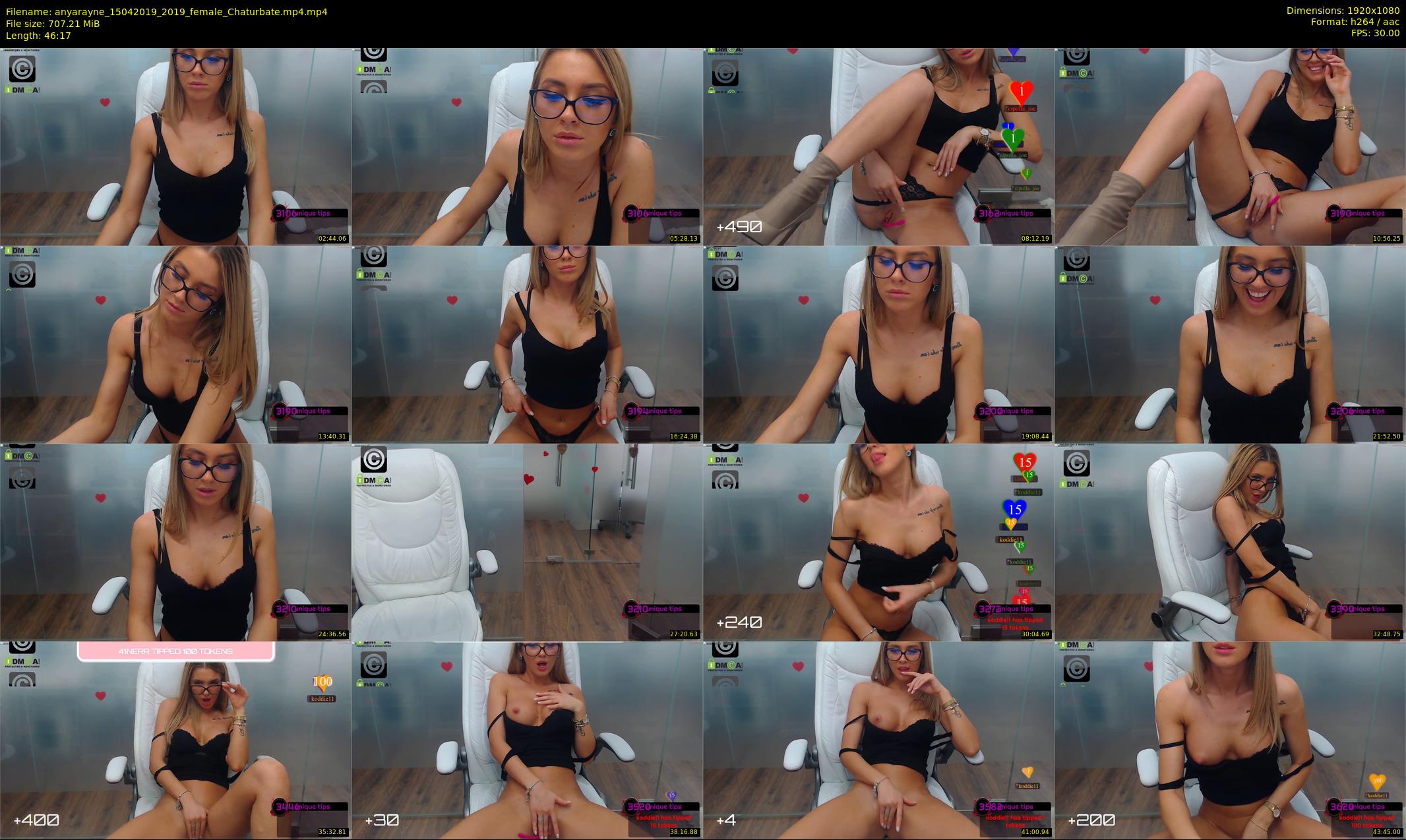 anyarayne — 47 minute Chaturbate female cam show recording, 1080p, Apr 15, 2019