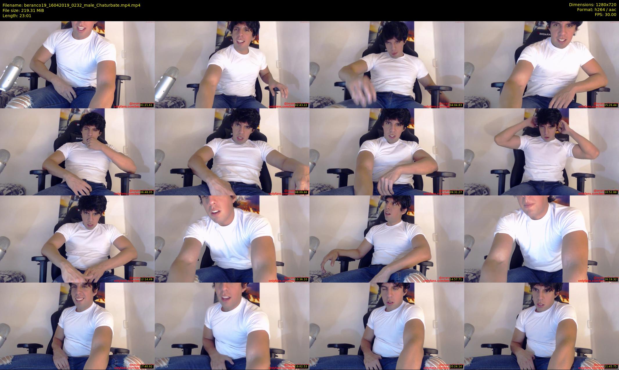 beranco19 — 24 minute Chaturbate male cam show recording, 720p, Apr 16, 2019