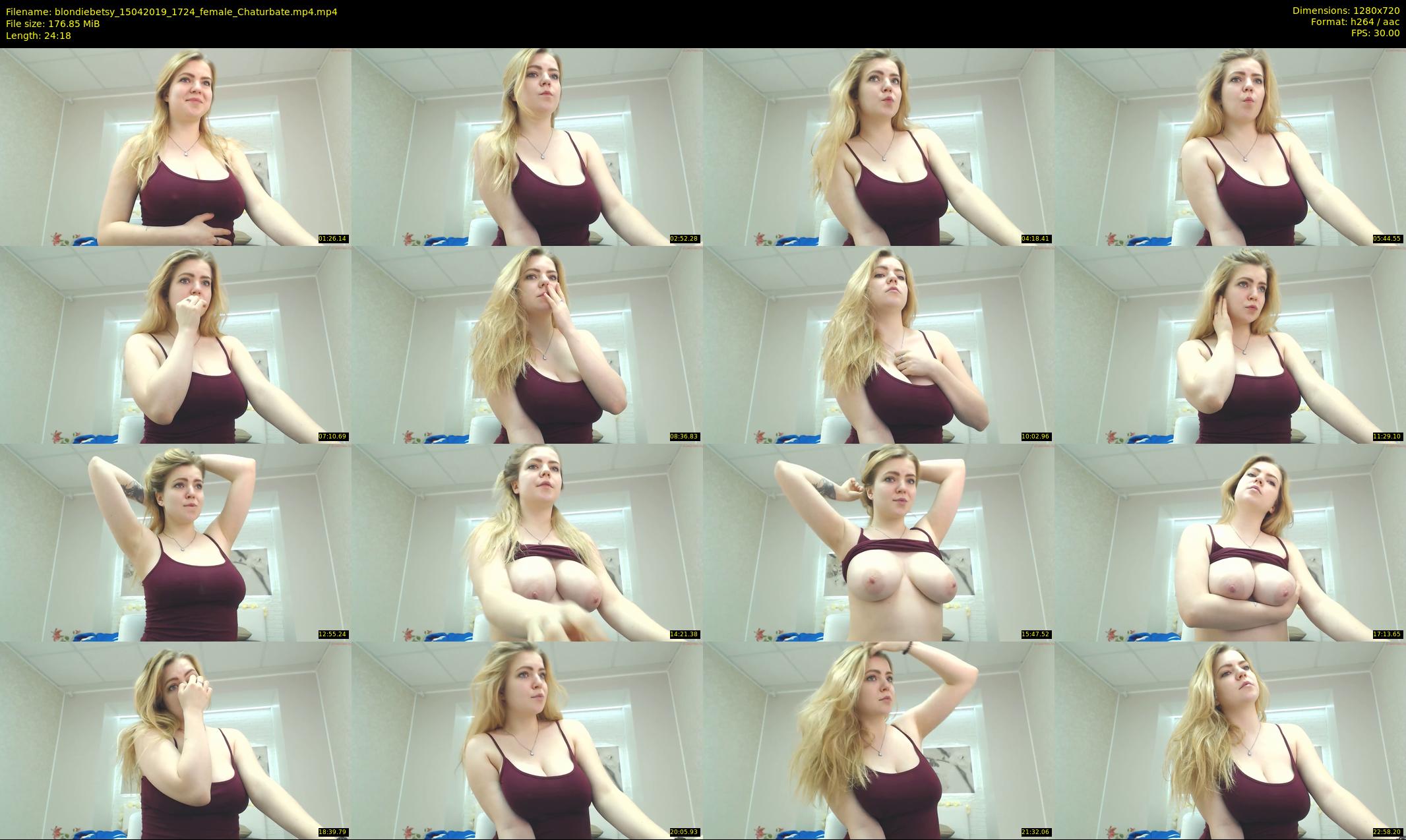 blondiebetsy — 25 minute Chaturbate female cam show recording, 720p, Apr 15, 2019