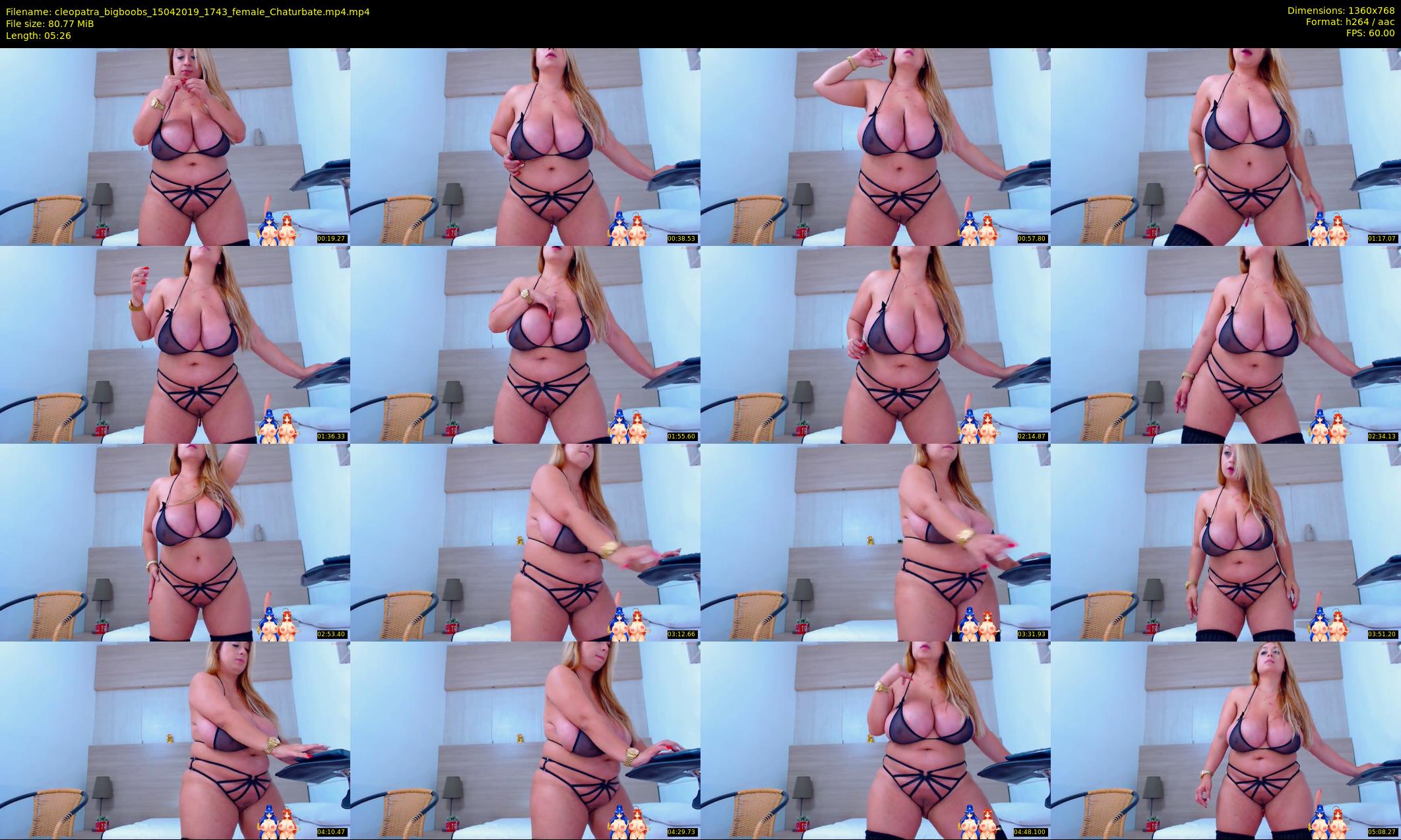 cleopatra_bigboobs — 6 minute Chaturbate female cam show recording, 720p, Apr 15, 2019