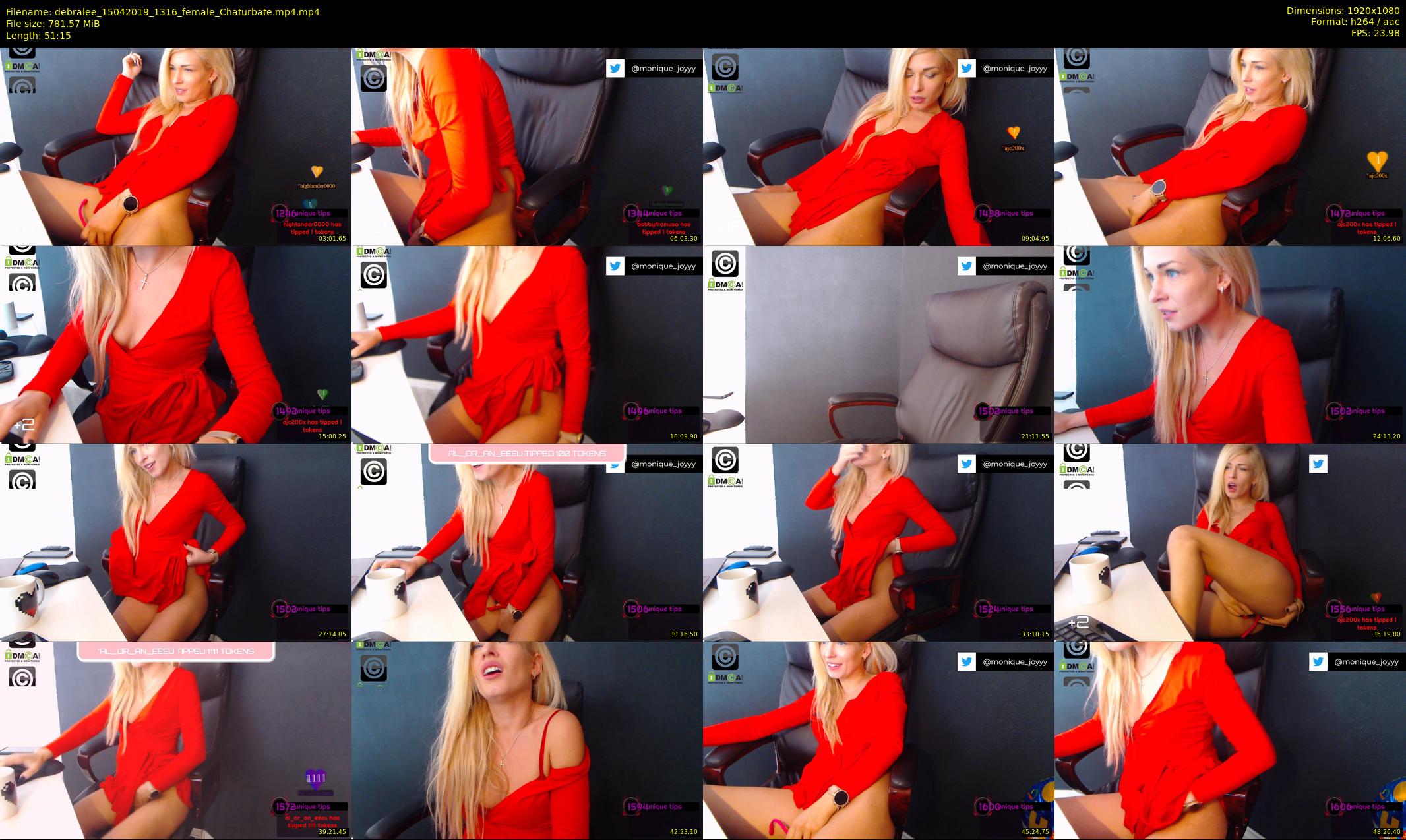 debralee — 52 minute Chaturbate female cam show recording, 1080p, Apr 15, 2019