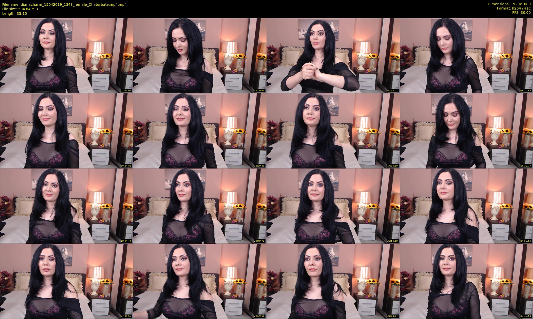 dianacharm — 36 minute Chaturbate female cam show recording, 1080p, Apr 15, 2019