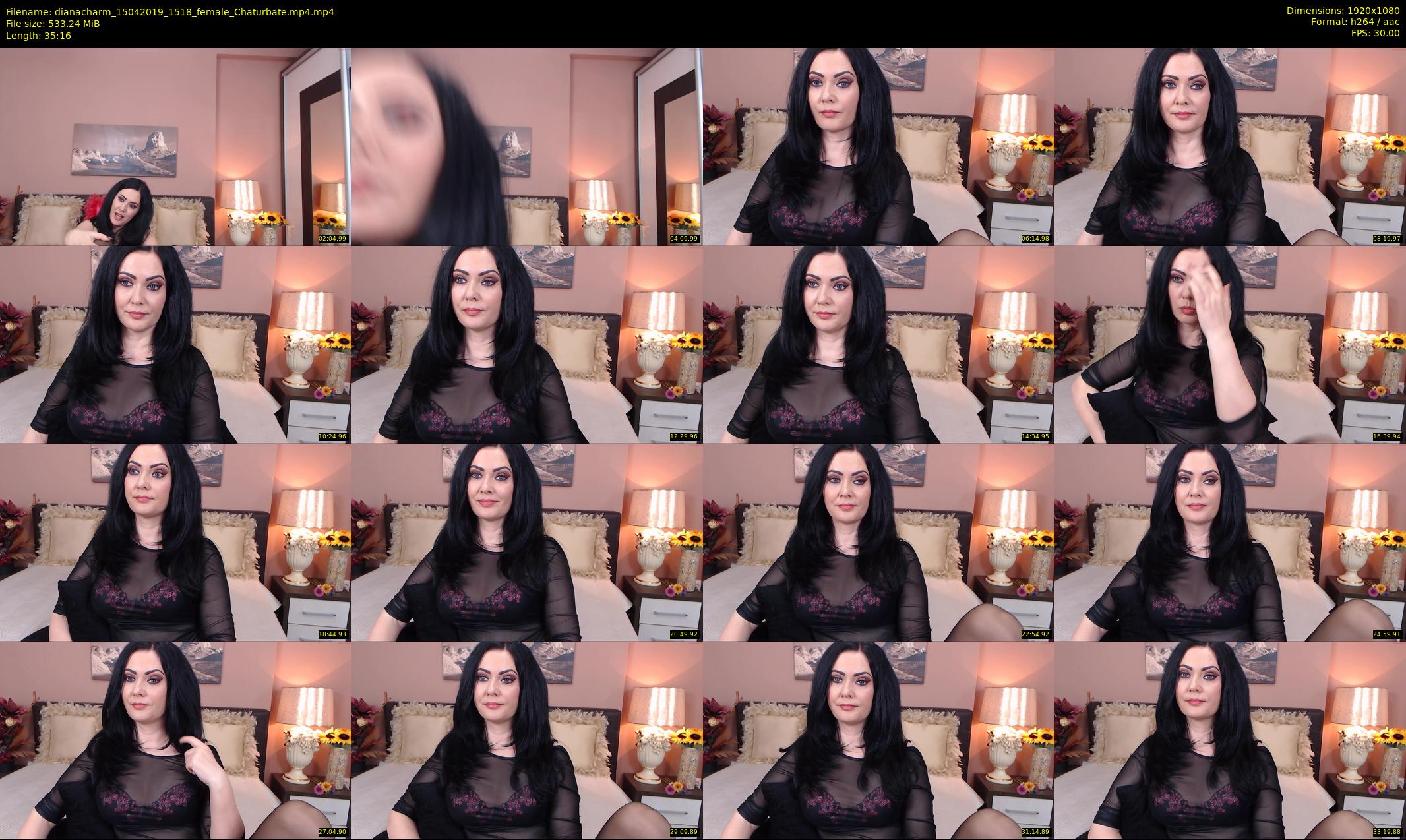 dianacharm — 36 minute Chaturbate female cam show recording, 1080p, Apr 15, 2019