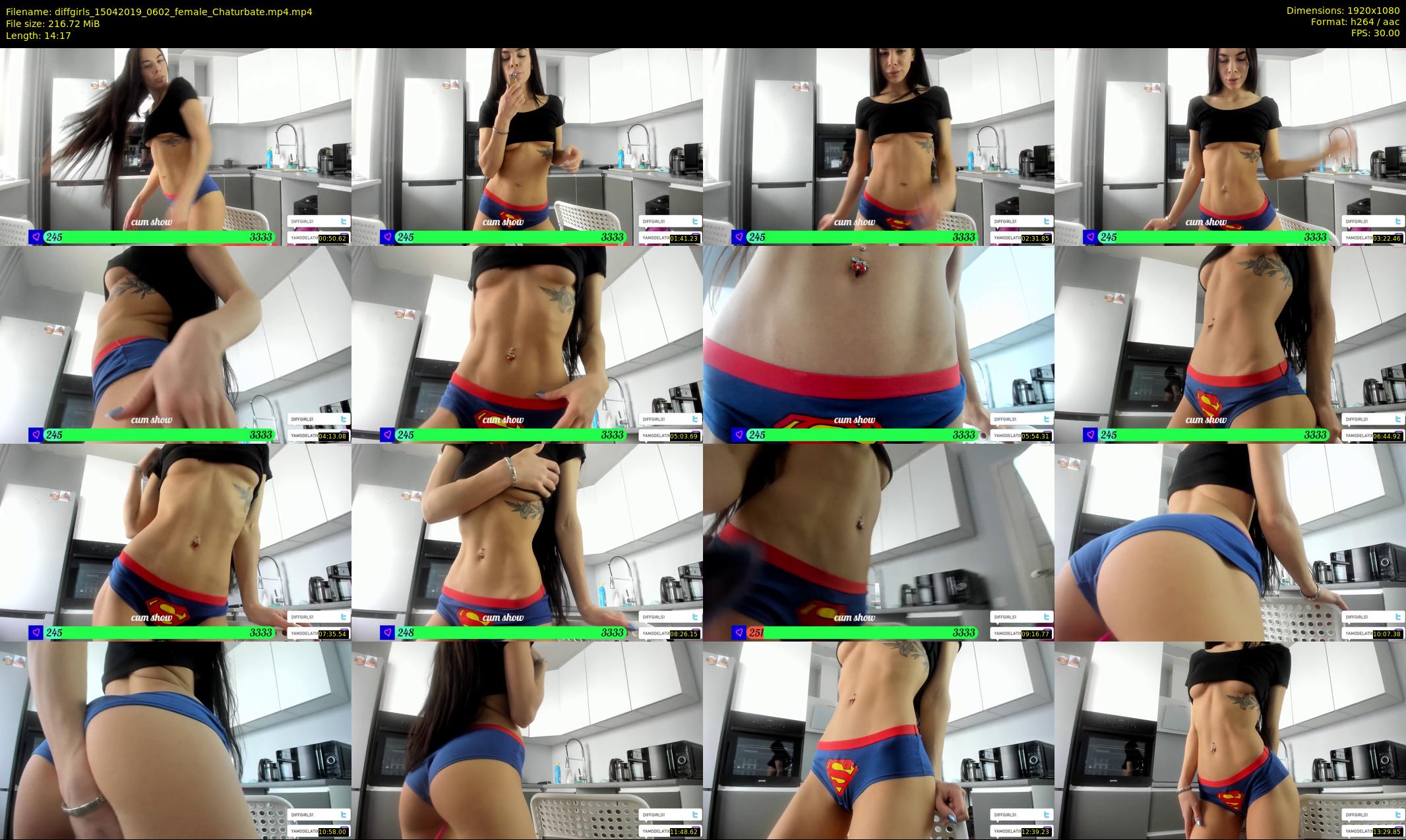 diffgirls — 15 minute Chaturbate female cam show recording, 1080p, Apr 15, 2019