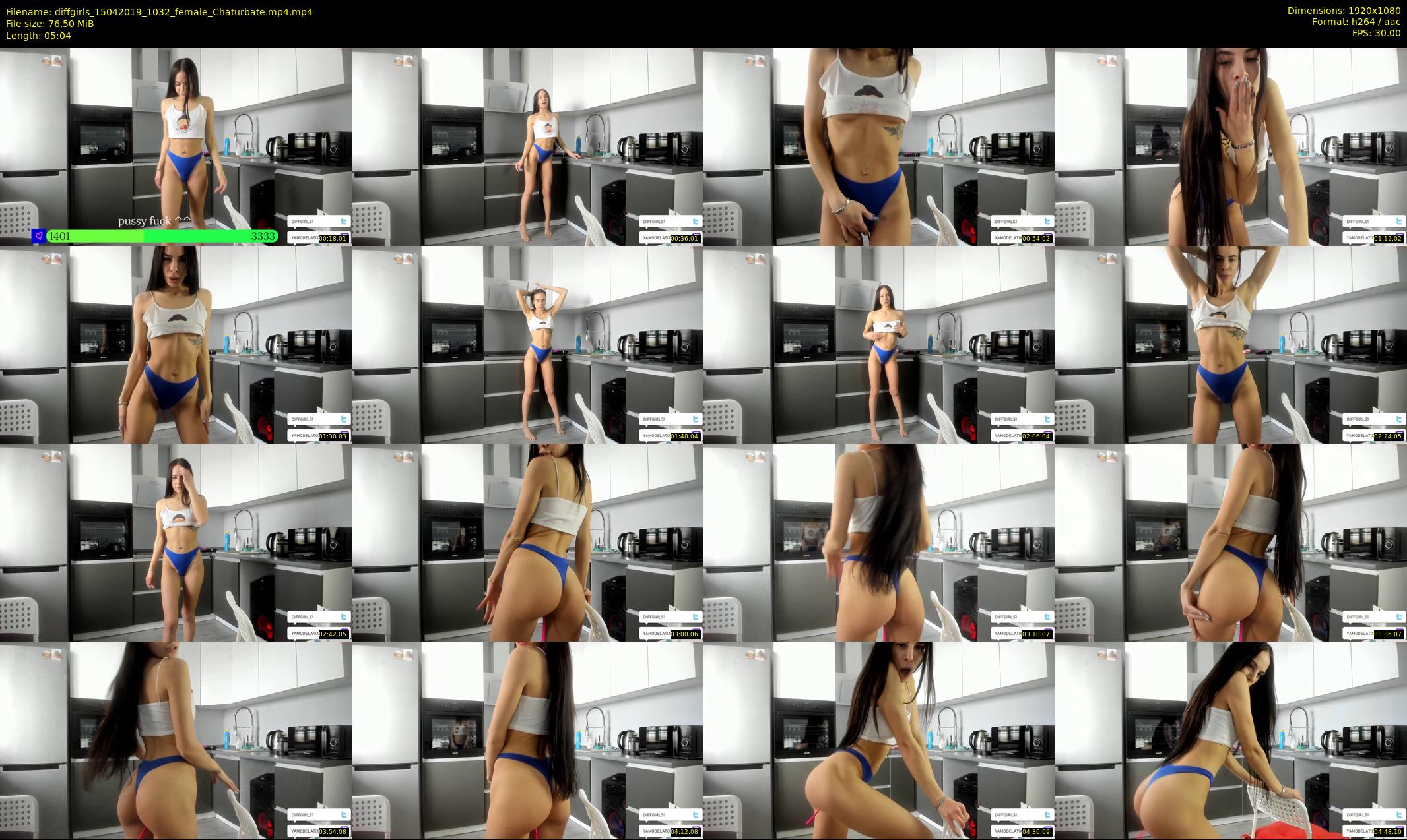 diffgirls — 6 minute Chaturbate female cam show recording, 1080p, Apr 15, 2019