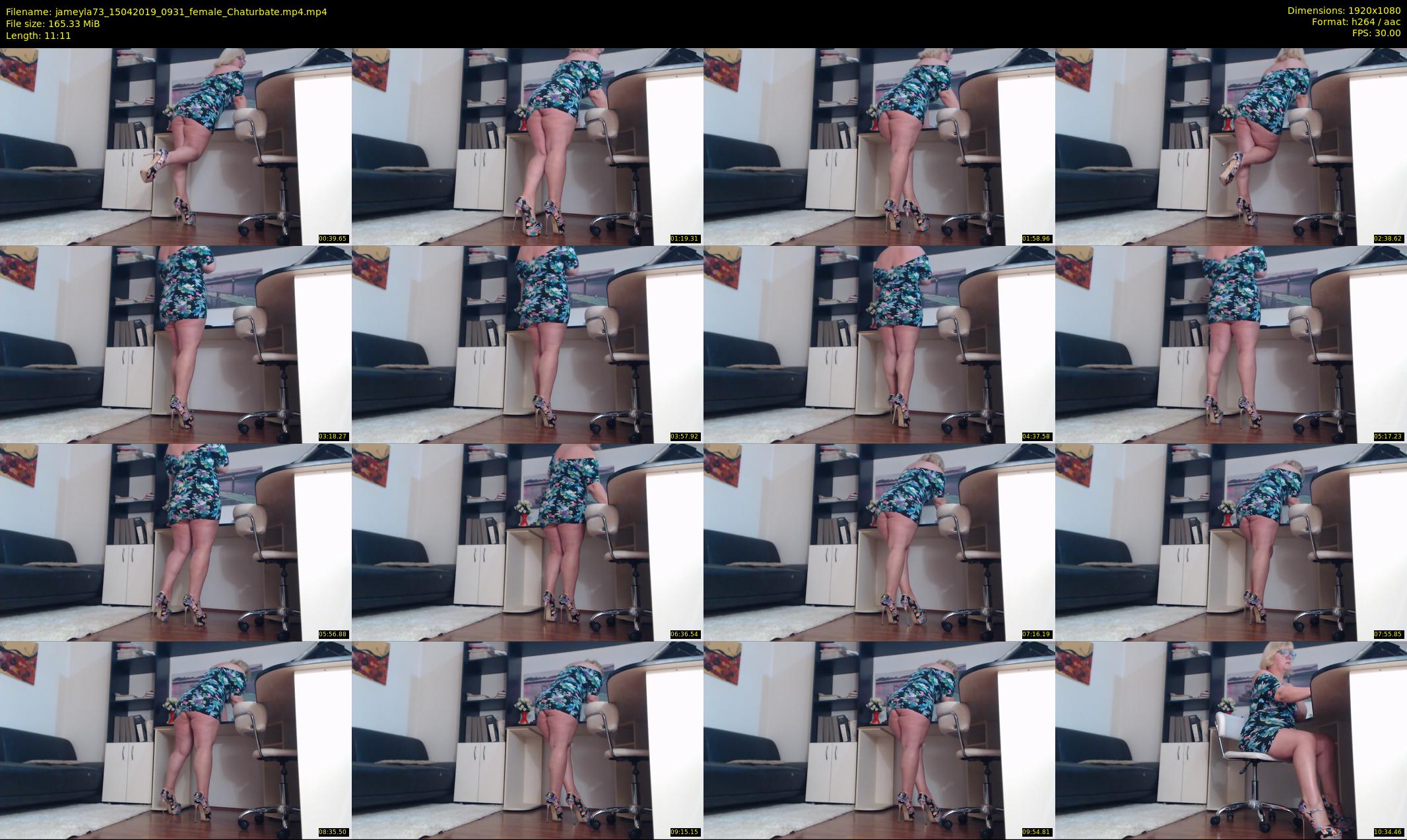 jameyla73 — 12 minute Chaturbate female cam show recording, 1080p, Apr 15, 2019