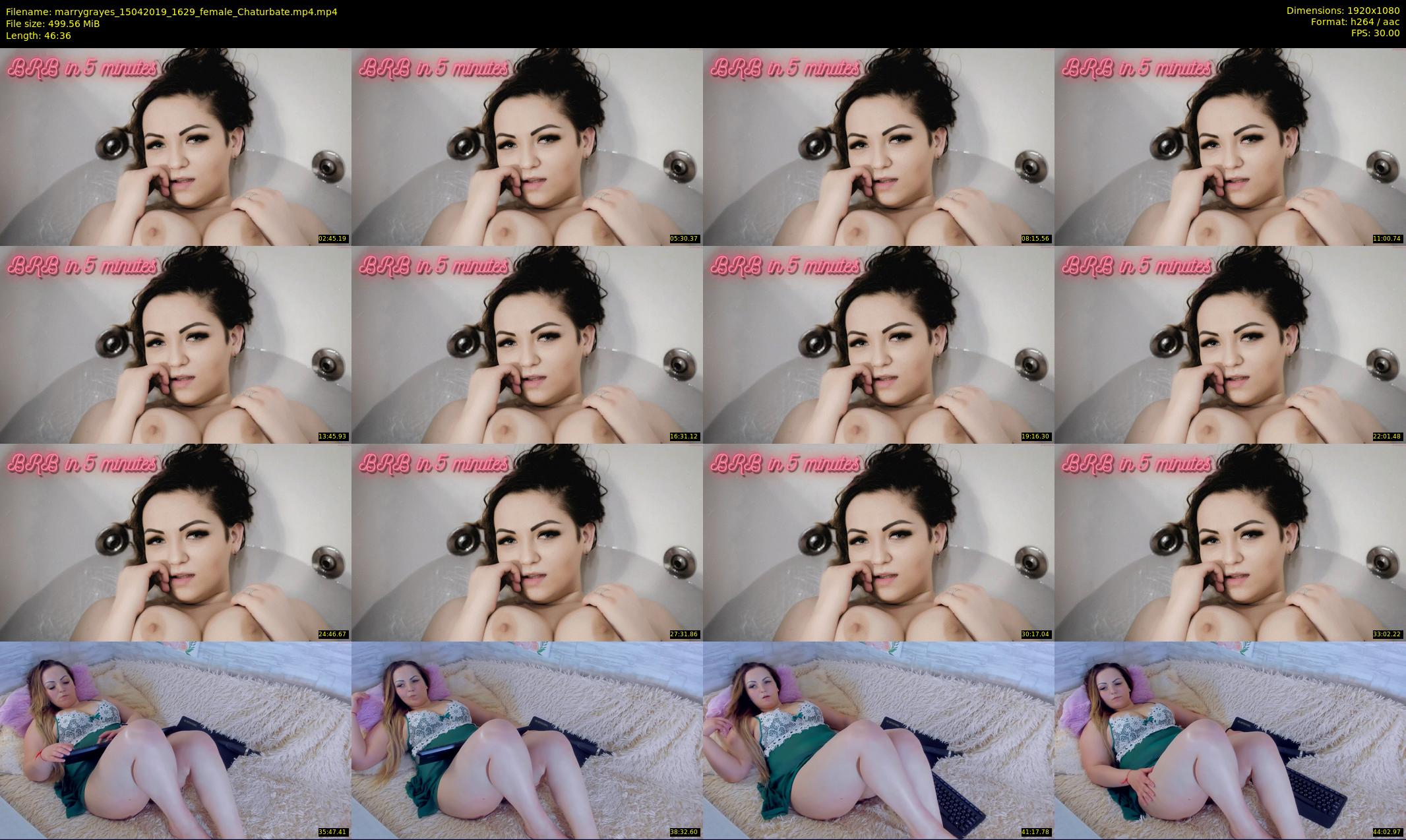 marrygrayes — 47 minute Chaturbate female cam show recording, 1080p, Apr 15, 2019