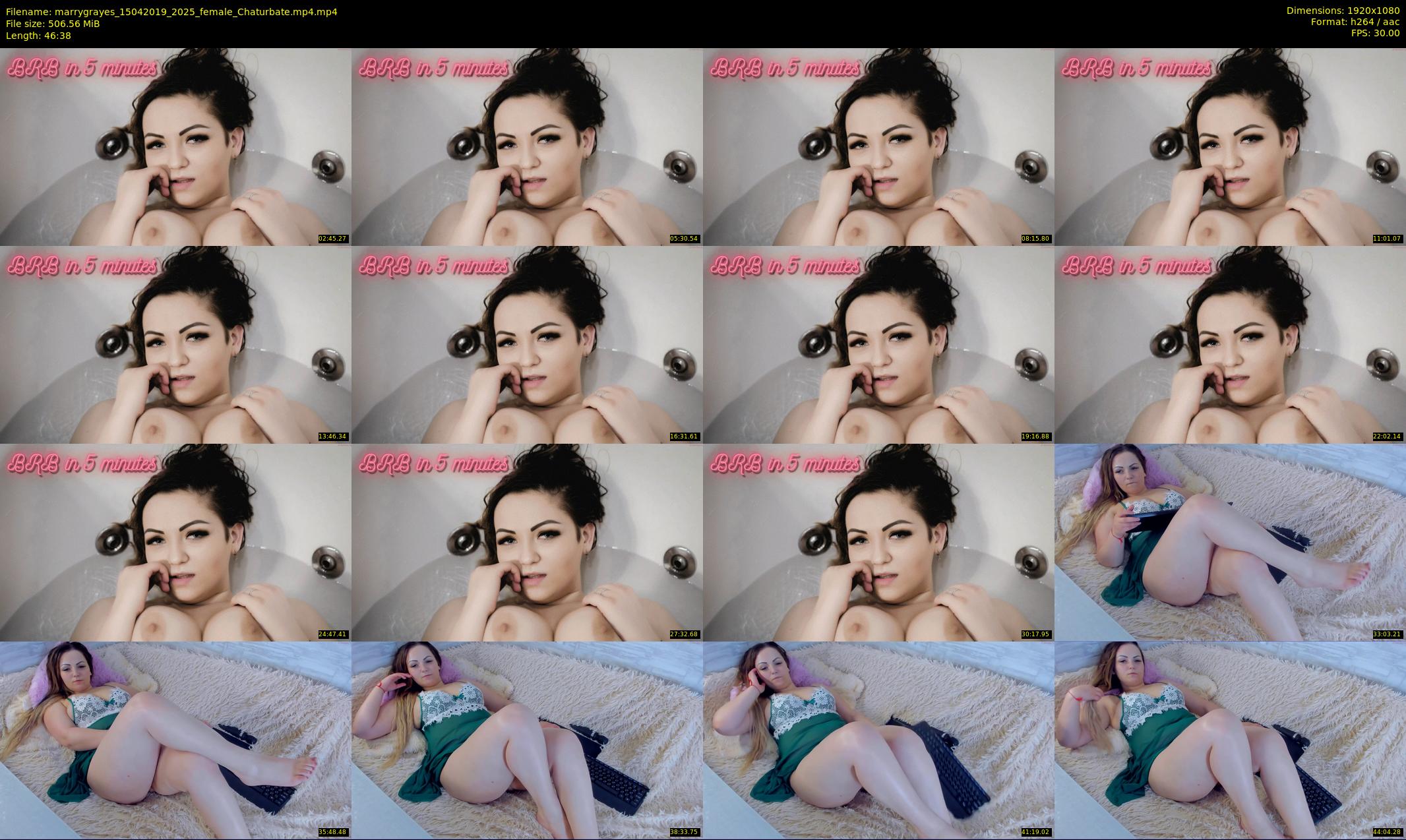 marrygrayes — 47 minute Chaturbate female cam show recording, 1080p, Apr 15, 2019
