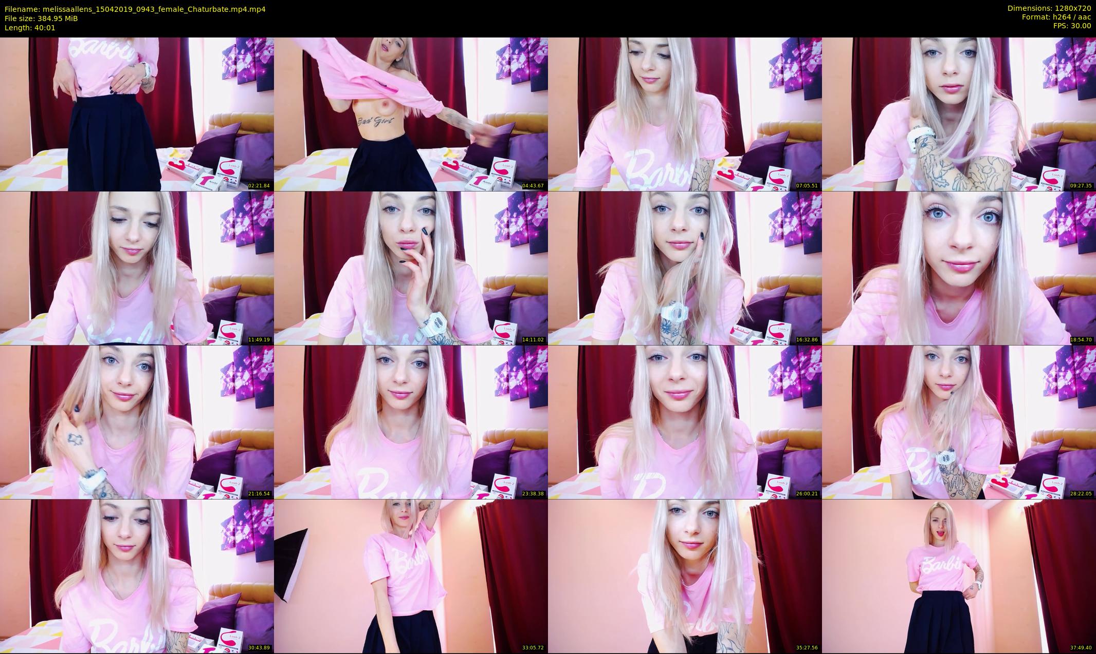 melissaallens — 41 minute Chaturbate female cam show recording, 720p, Apr 15, 2019