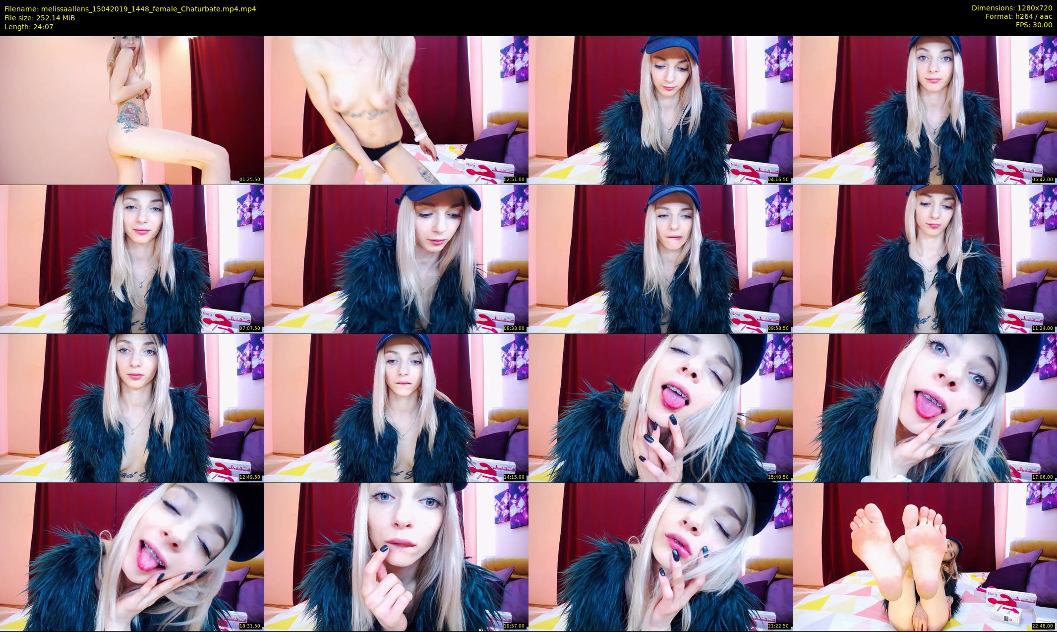 melissaallens — 25 minute Chaturbate female cam show recording, 720p, Apr 15, 2019