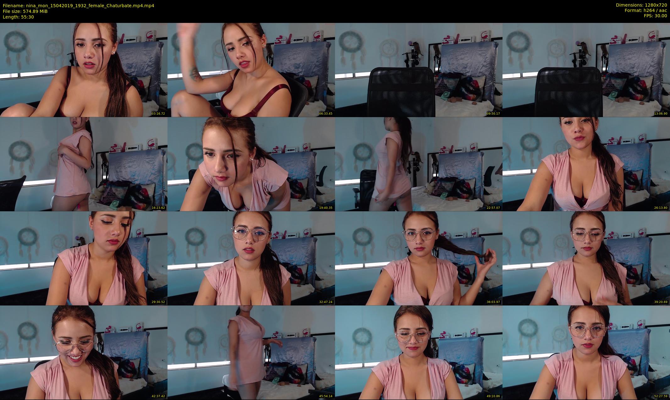 nina_mon — 56 minute Chaturbate female cam show recording, 720p, Apr 15, 2019