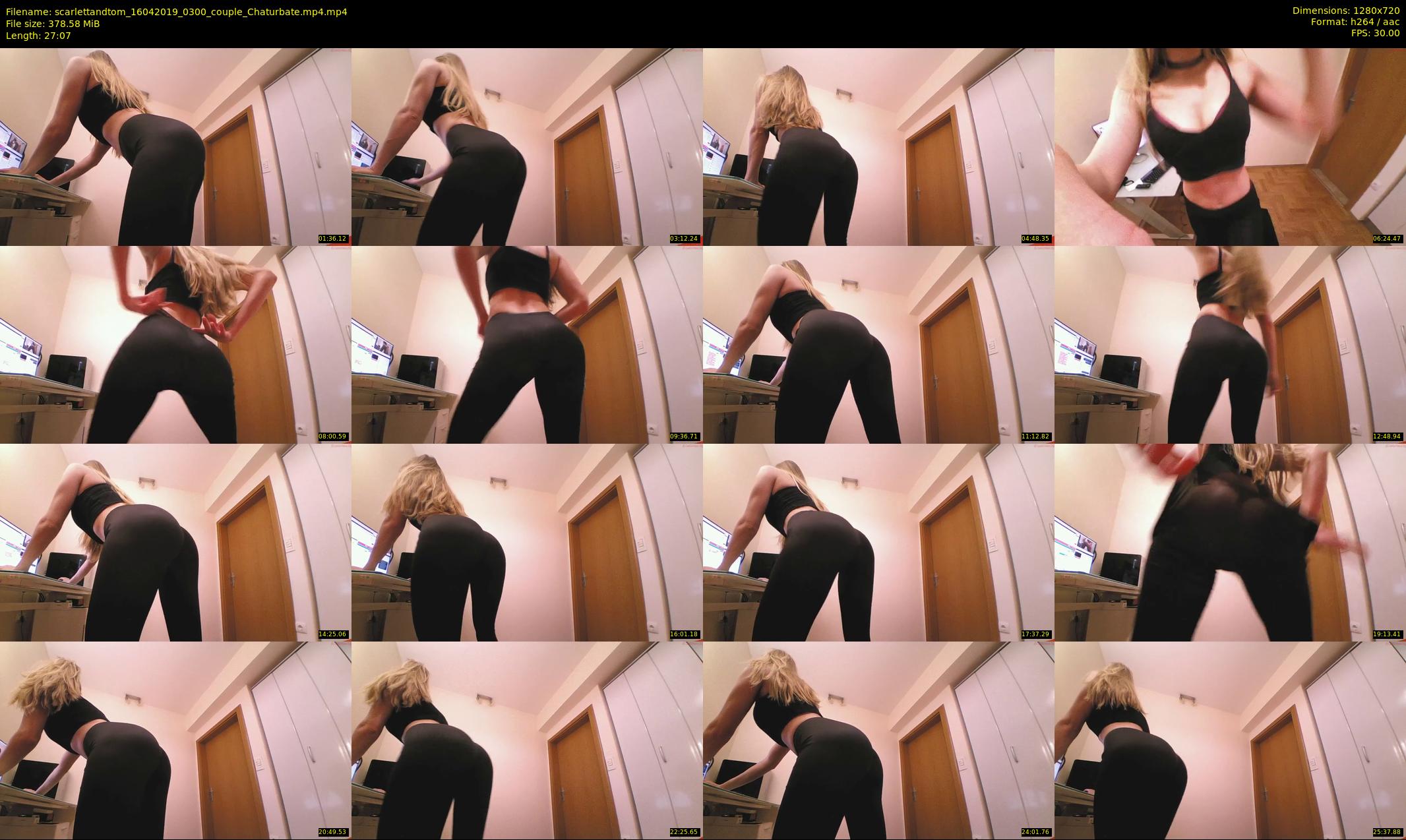 scarlettandtom — 28 minute Chaturbate couple cam show recording, 720p, Apr 16, 2019