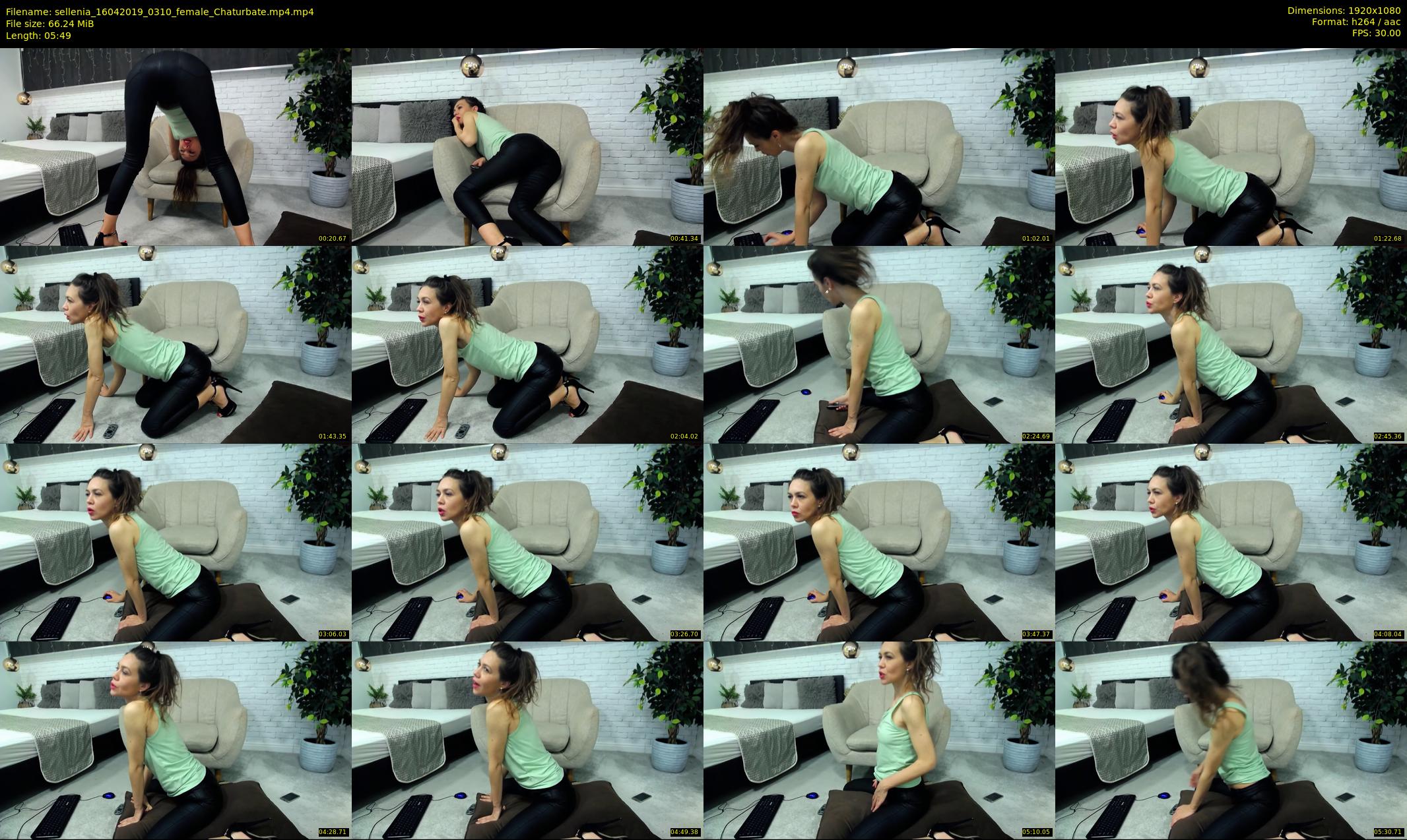 sellenia — 6 minute Chaturbate female cam show recording, 1080p, Apr 16, 2019