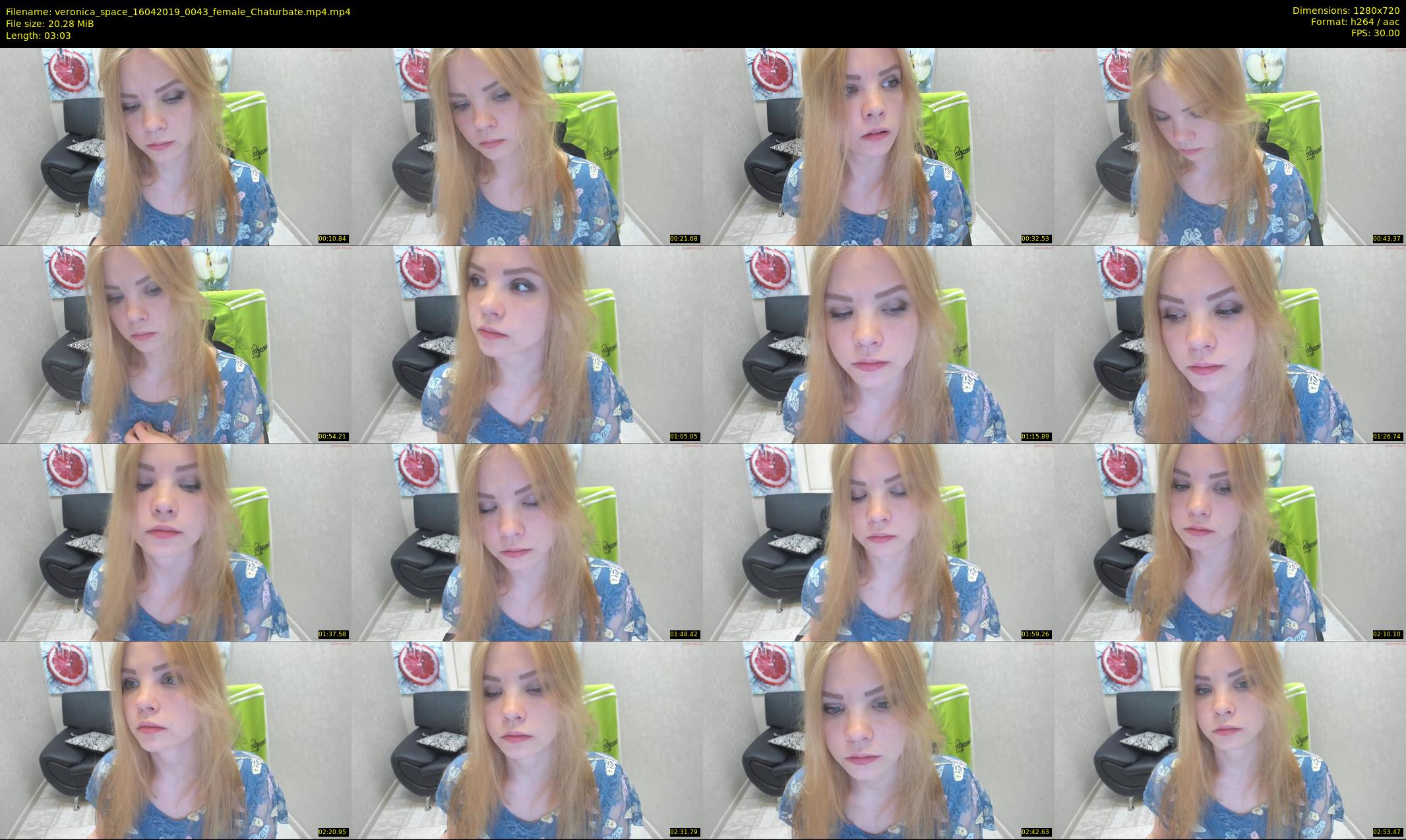 veronica_space — 4 minute Chaturbate female cam show recording, 720p, Apr 16, 2019