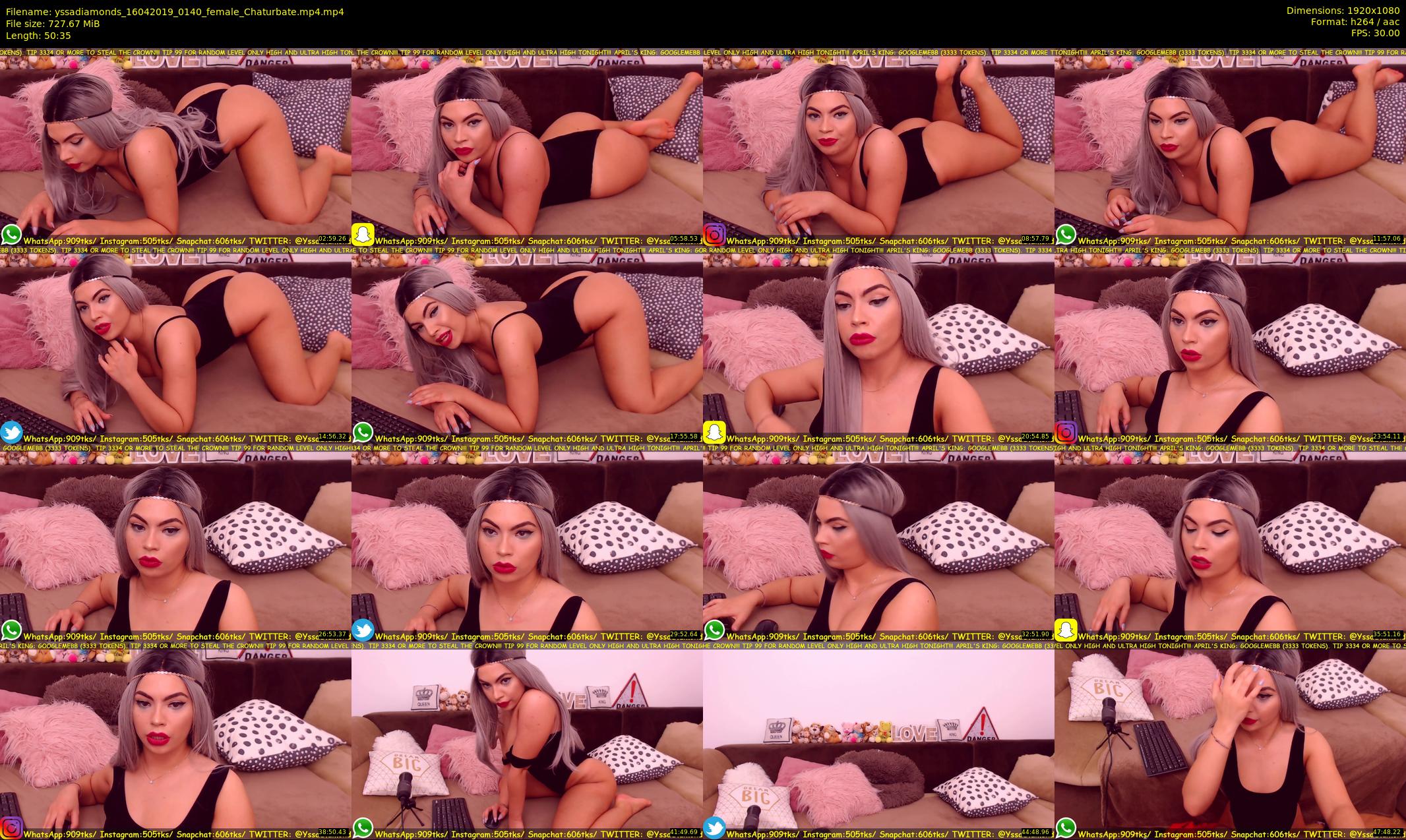 yssadiamonds — 51 minute Chaturbate female cam show recording, 1080p, Apr 16, 2019