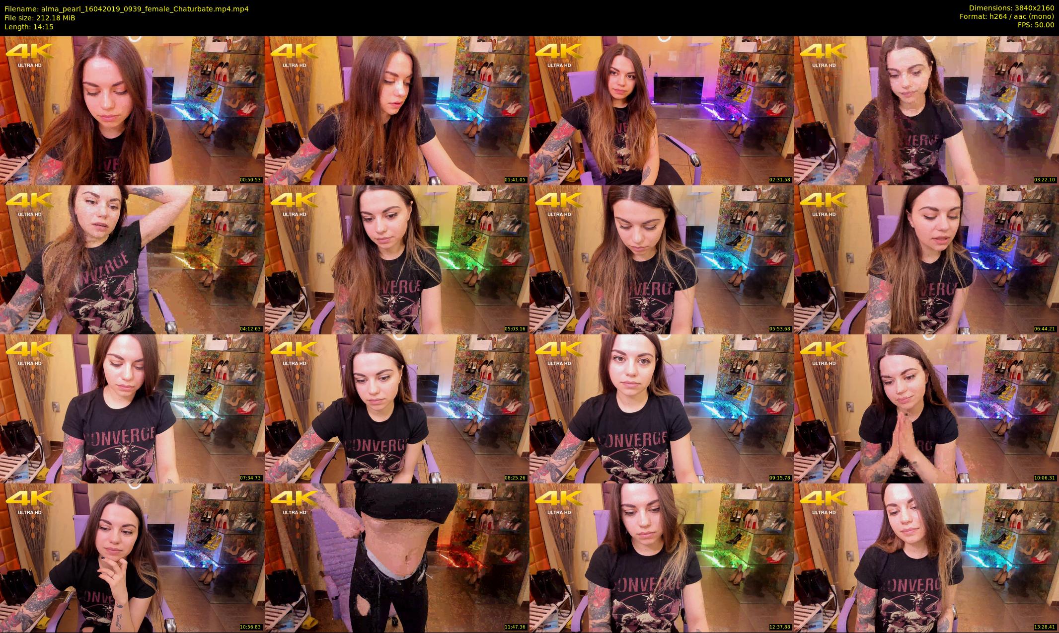 alma_pearl — 15 minute Chaturbate female cam show recording, 4K, Apr 16, 2019