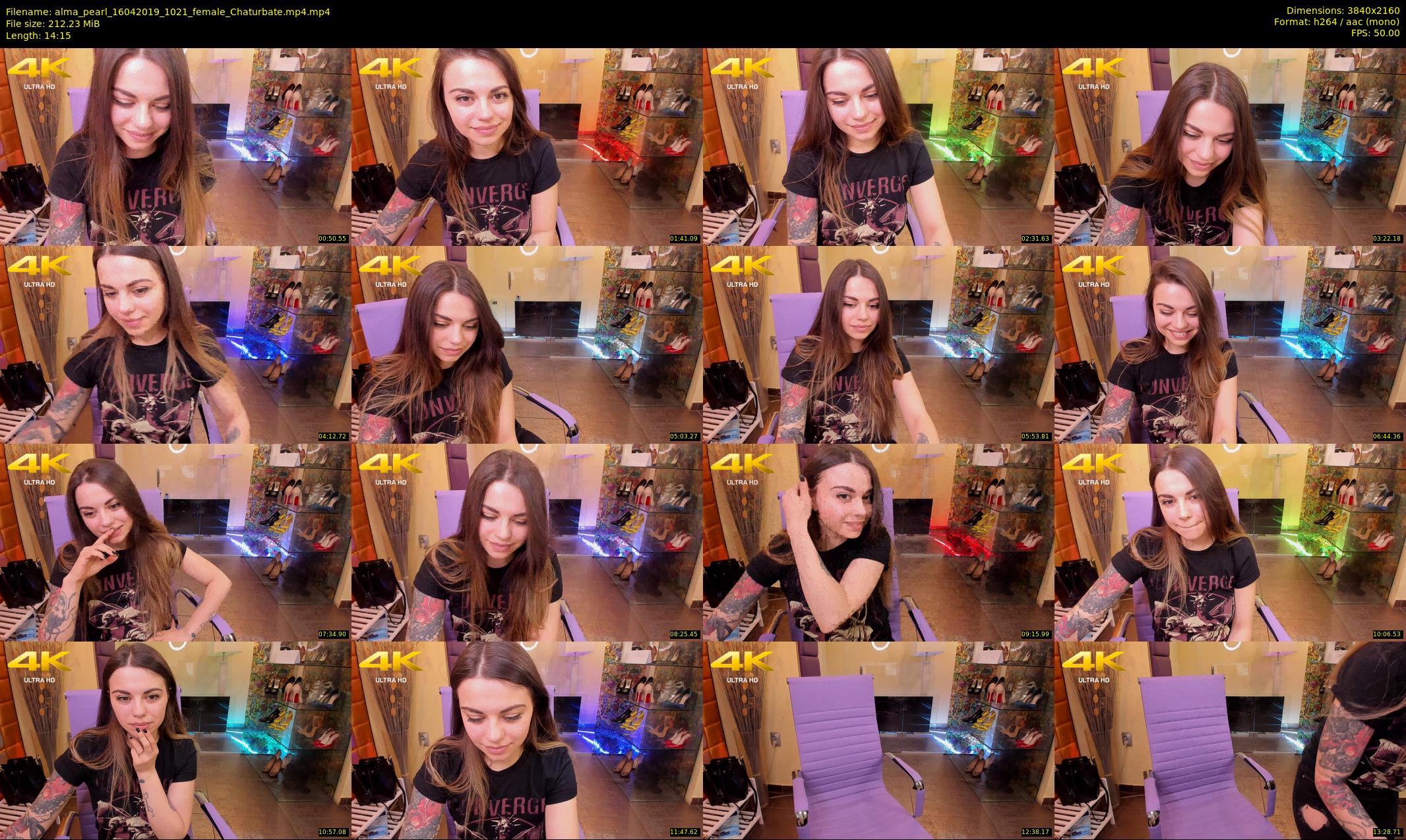 alma_pearl — 15 minute Chaturbate female cam show recording, 4K, Apr 16, 2019