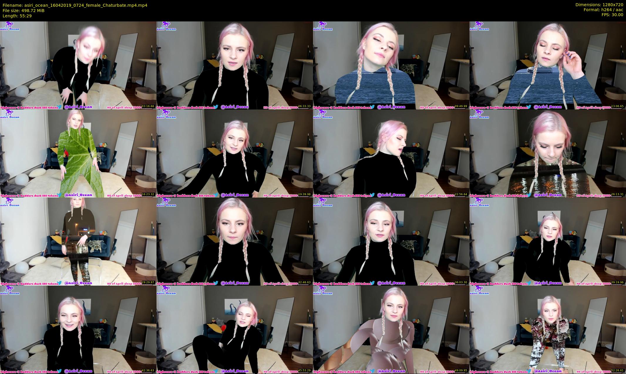asiri_ocean — 56 minute Chaturbate female cam show recording, 720p, Apr 16, 2019