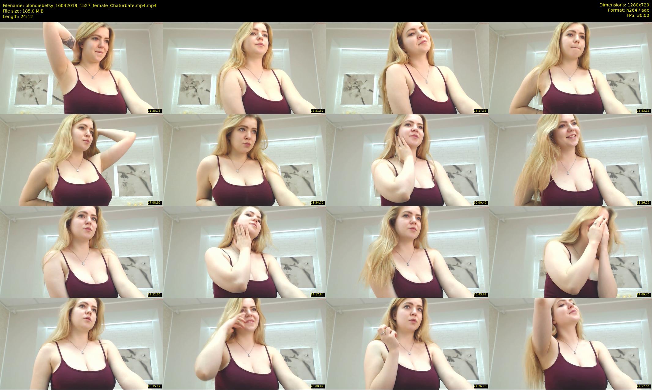 blondiebetsy — 25 minute Chaturbate female cam show recording, 720p, Apr 16, 2019