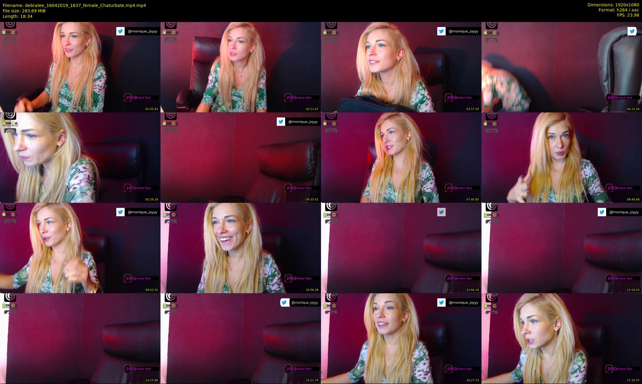 debralee — 19 minute Chaturbate female cam show recording, 1080p, Apr 16, 2019