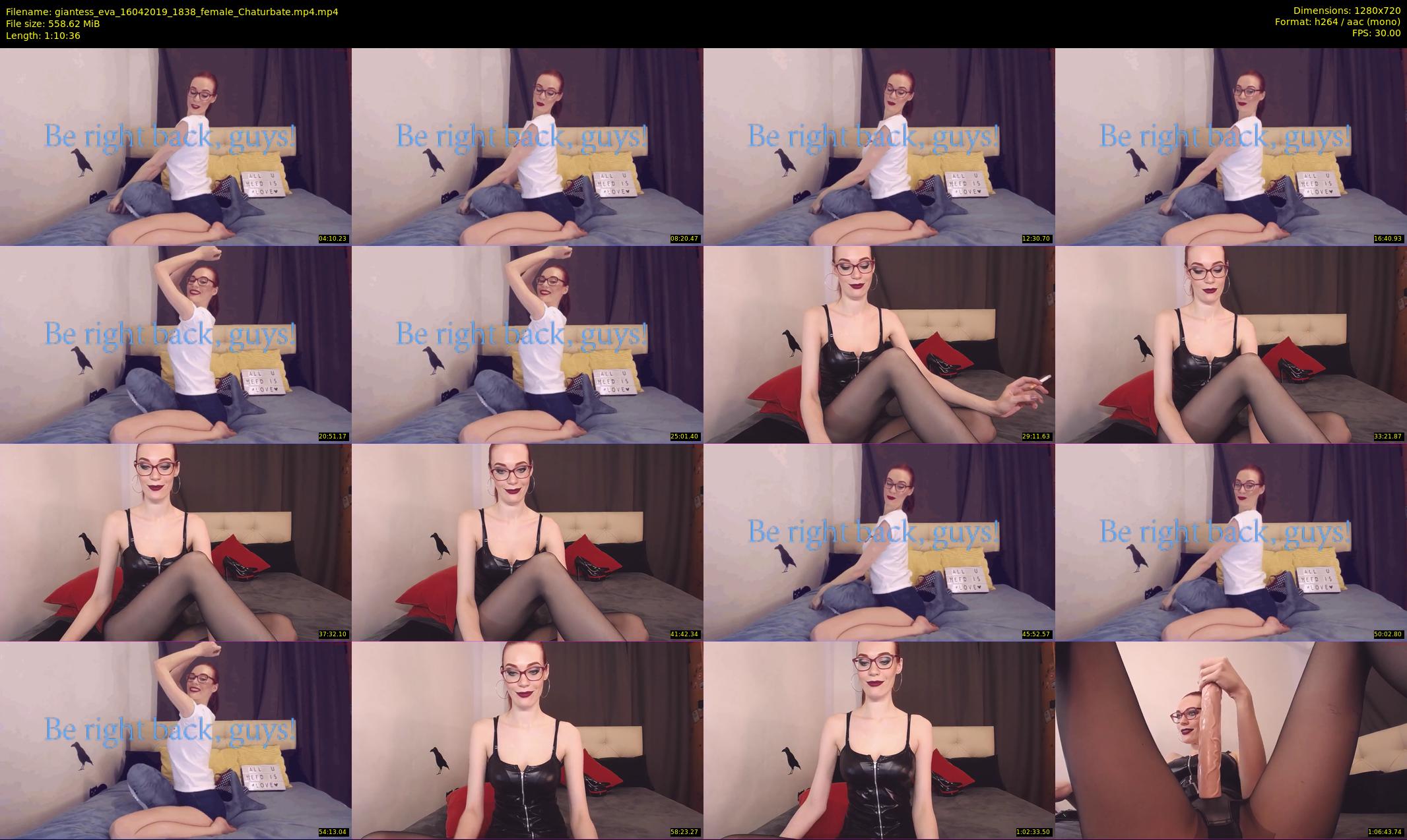 giantess_eva — 71 minute Chaturbate female cam show recording, 720p, Apr 16, 2019