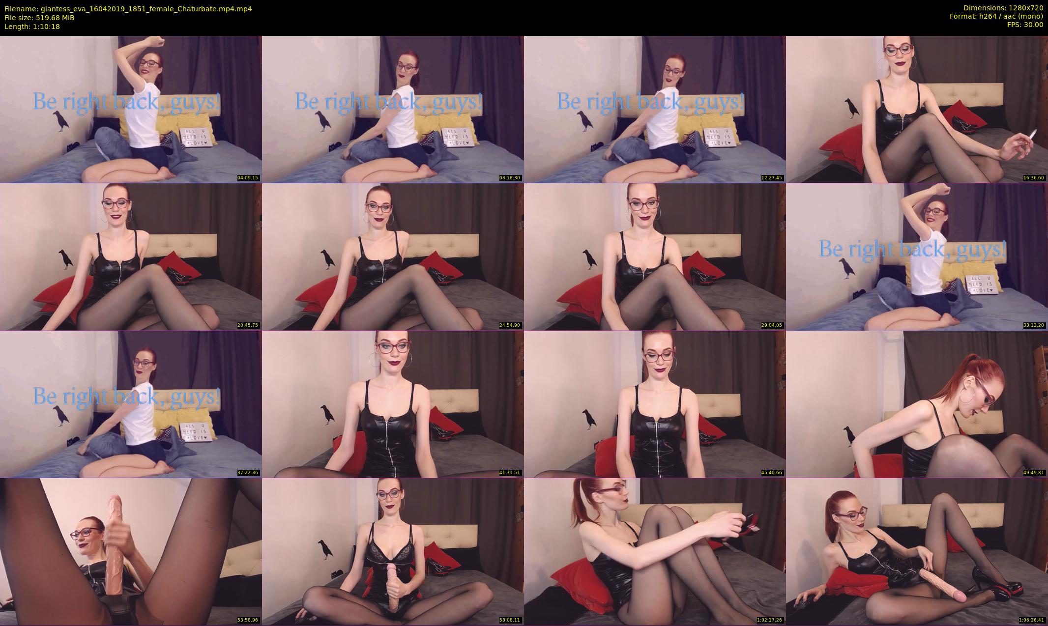 giantess_eva — 71 minute Chaturbate female cam show recording, 720p, Apr 16, 2019